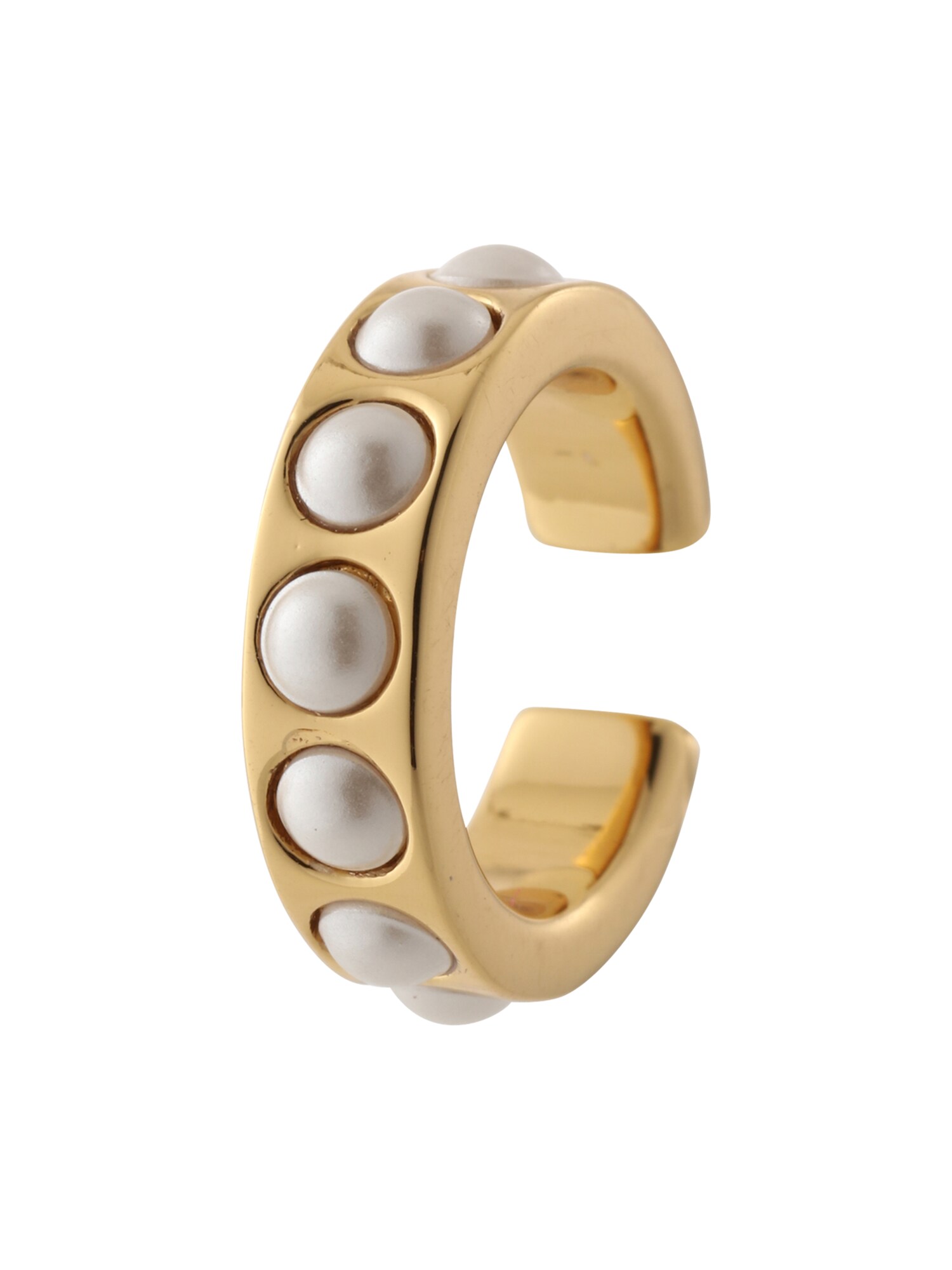 Orelia Auskarai 'Chunky Pearl  Single Ear Cuff'  auksas / perlų balta