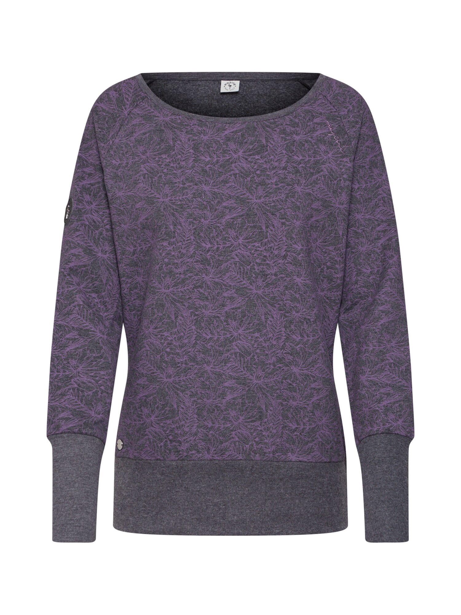 Mazine Dames Sweatshirt Anatye Antraciet Donkerlila mazine kopen in de aanbieding