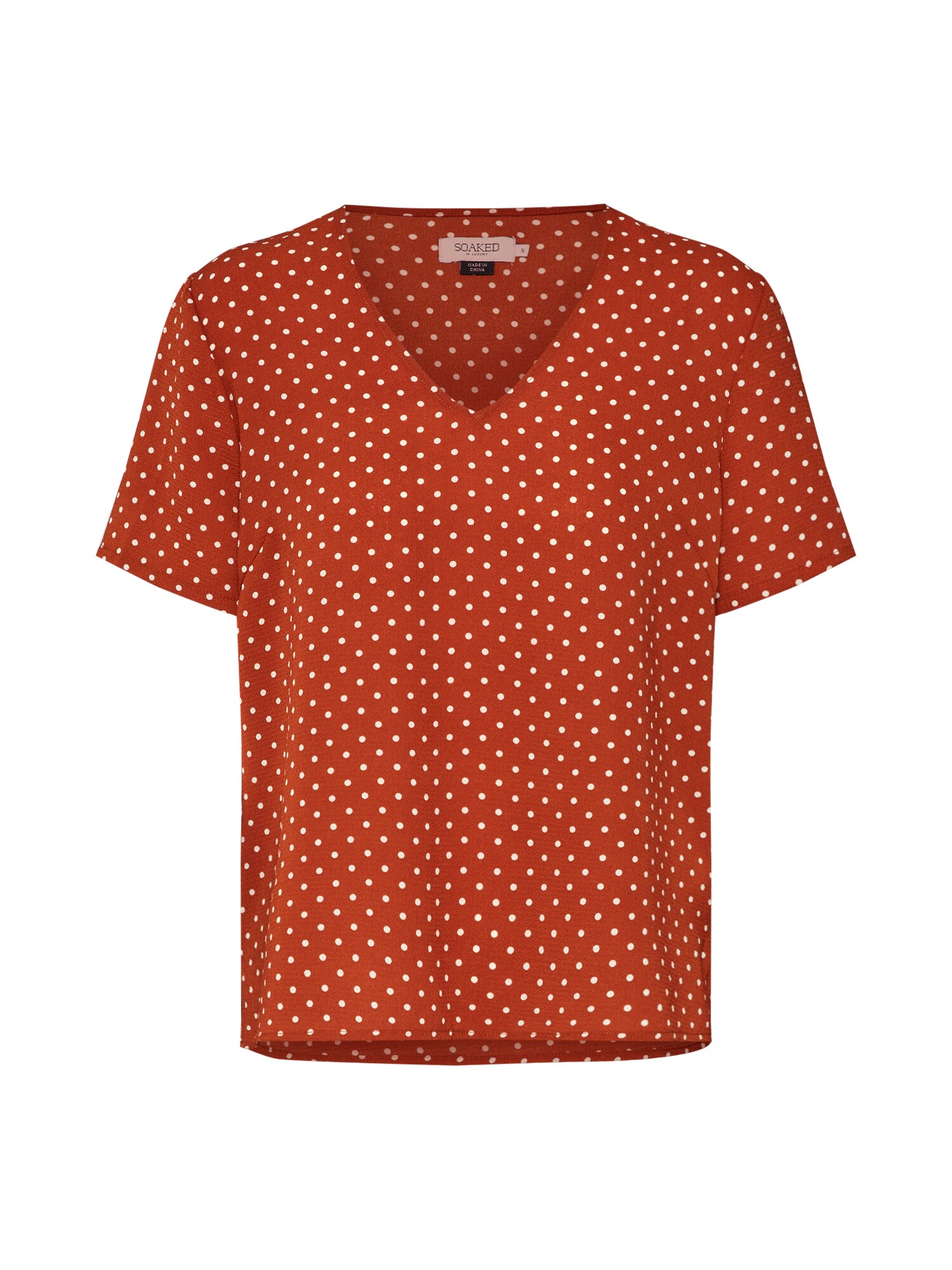 Soaked In Luxury Dames Shirt Roestbruin Wit soaked in luxury kopen in de aanbieding