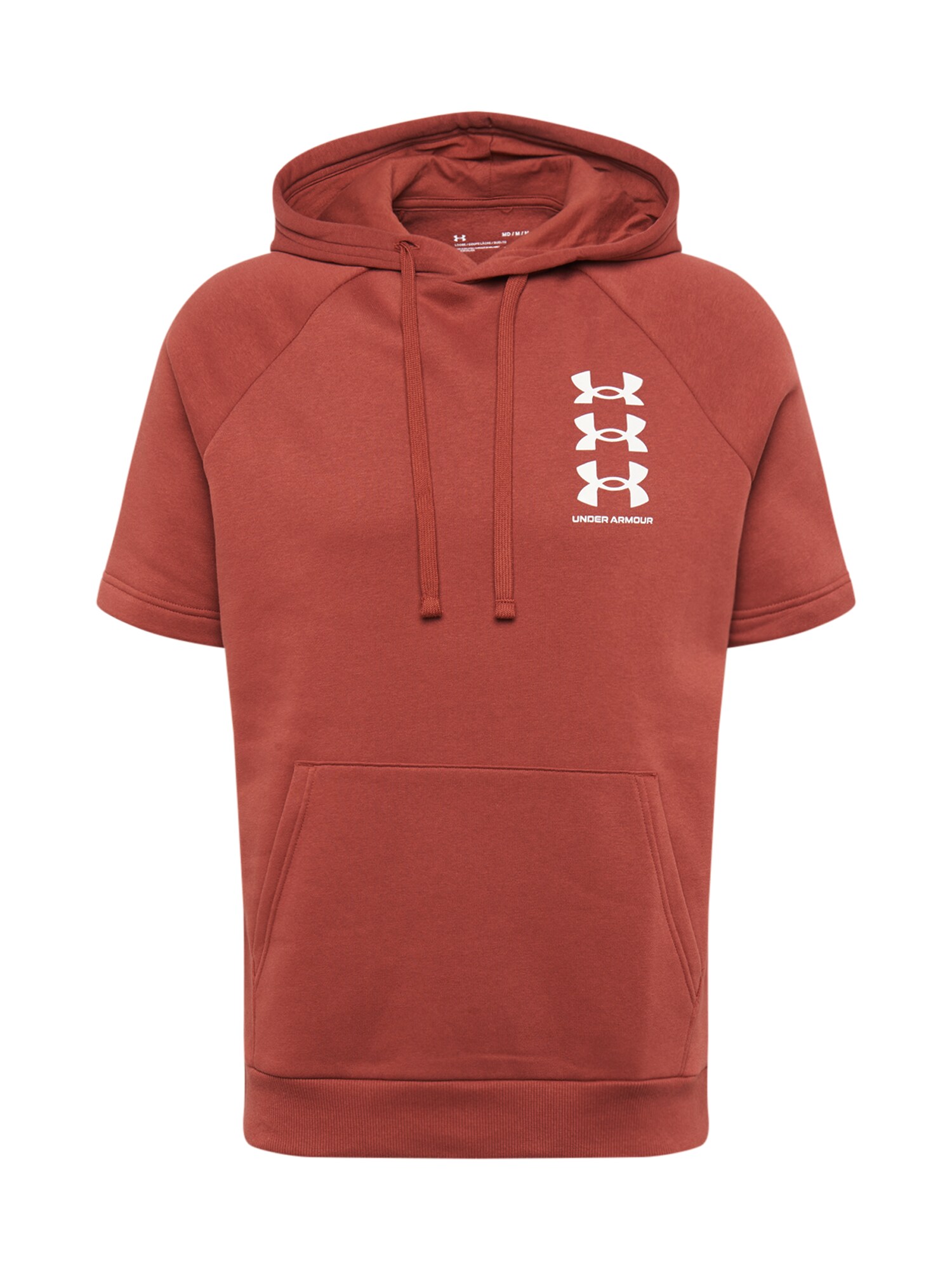 UNDER ARMOUR Sportinio tipo megztinis 'UA Rival'  balta / rūdžių raudona
