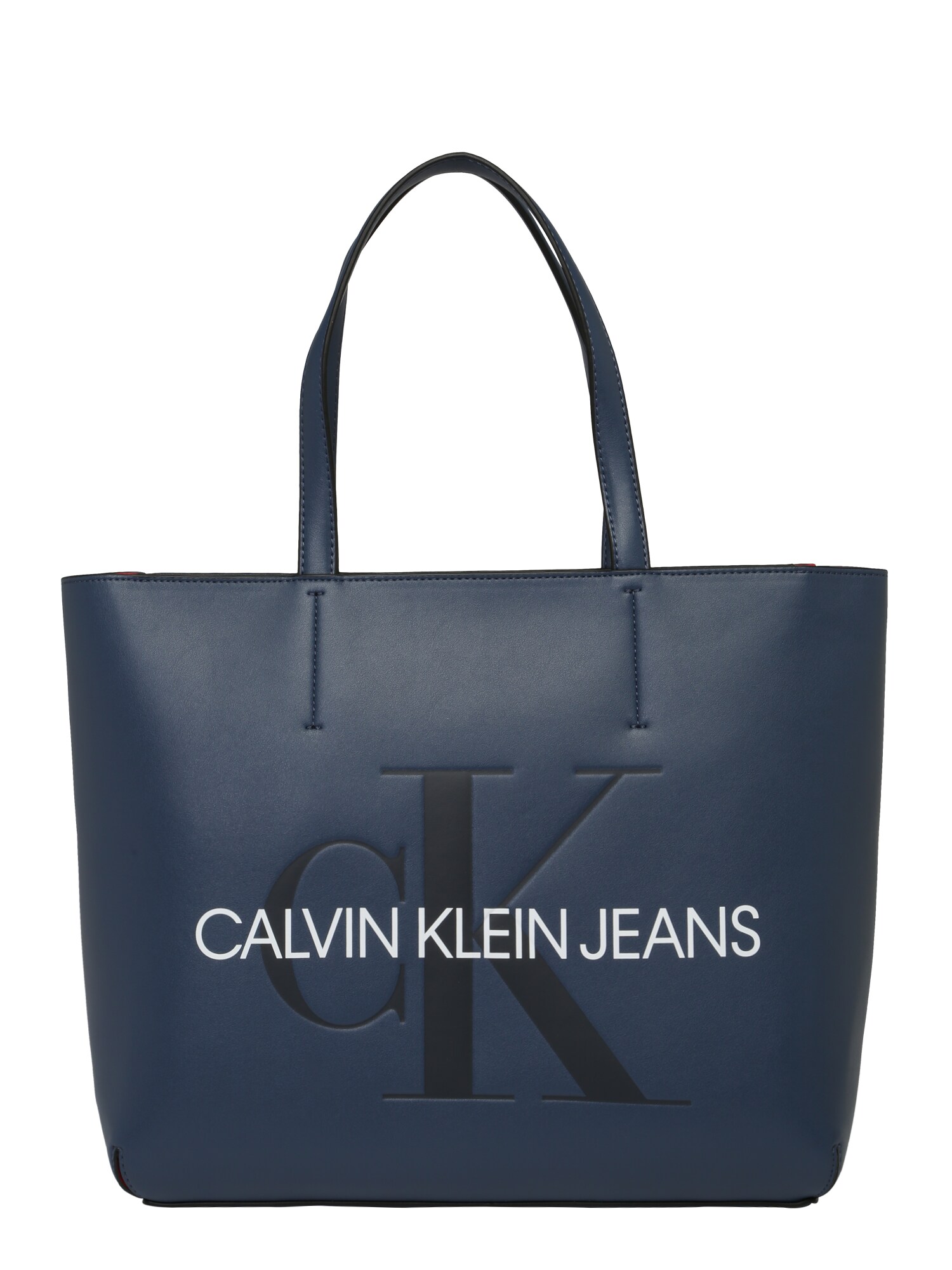 Calvin Klein Jeans Dames Shopper Blauw Zwart Wit calvin klein jeans kopen in de aanbieding