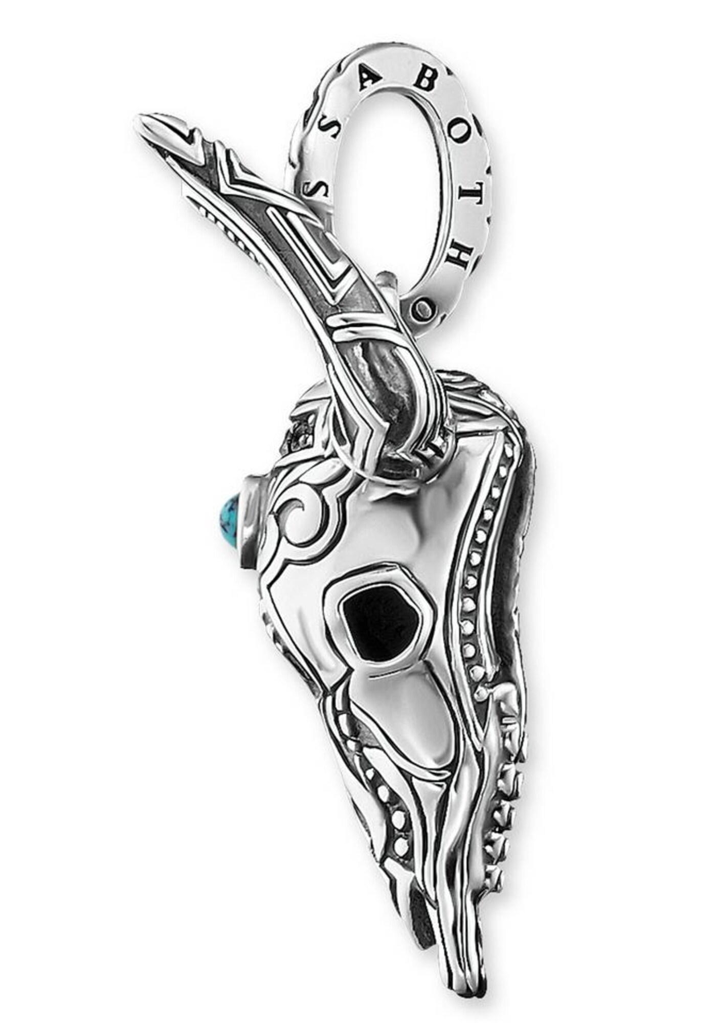 Thomas Sabo Anhänger ''''Stierkopf, PE841-646-7'''' türkis / schwarz / silber