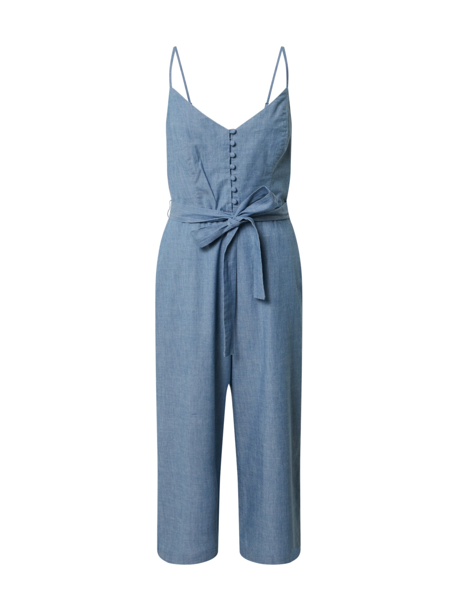 Banana Republic Kombinezono tipo kostiumas 'SL STRAPPY BTN FRONT WIDE LEG CROP JUMPSUIT'  tamsiai (džinso) mėlyna