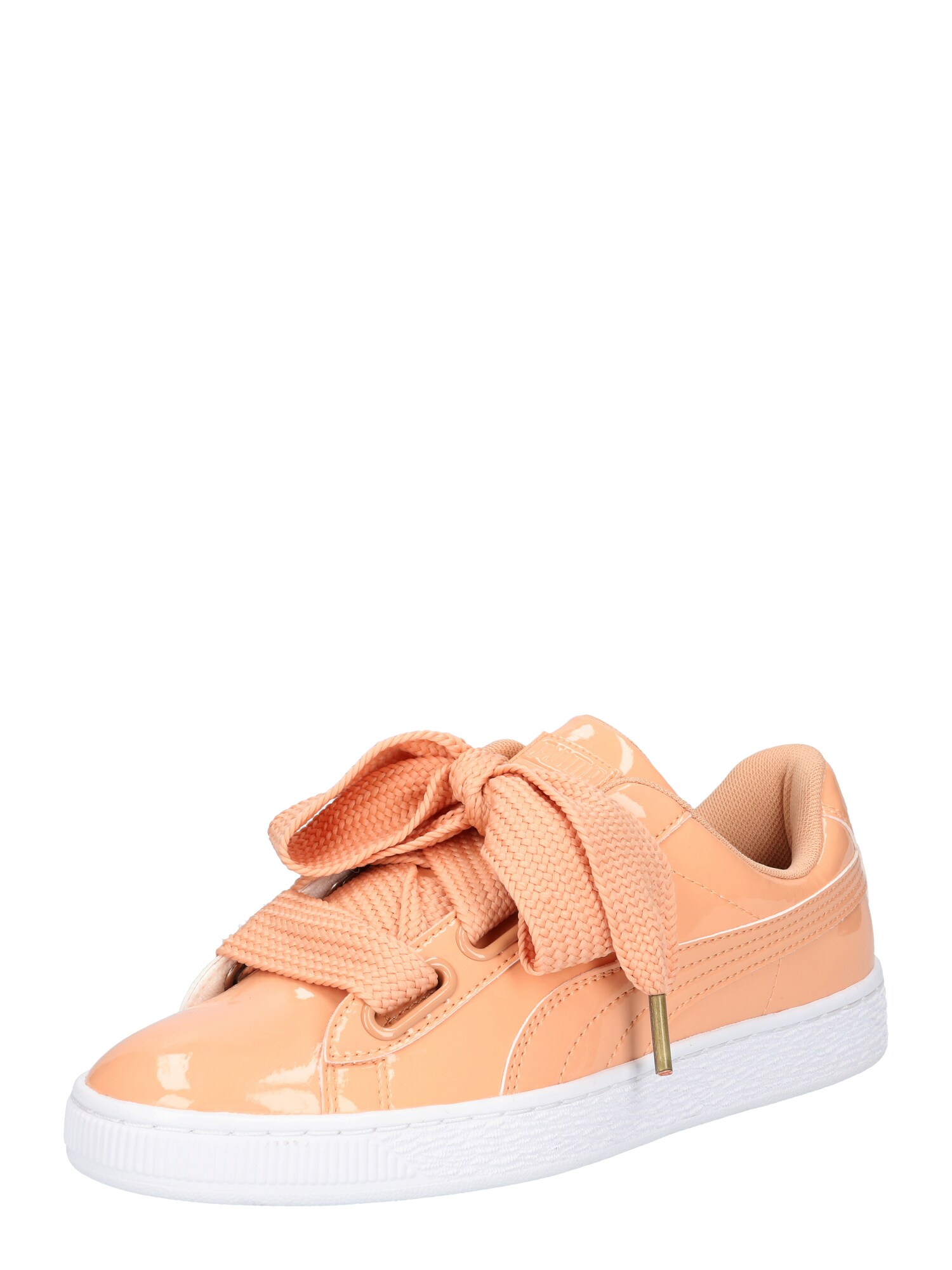 Puma Dames Sneakers Laag Basket Heart Koraal puma kopen in de aanbieding