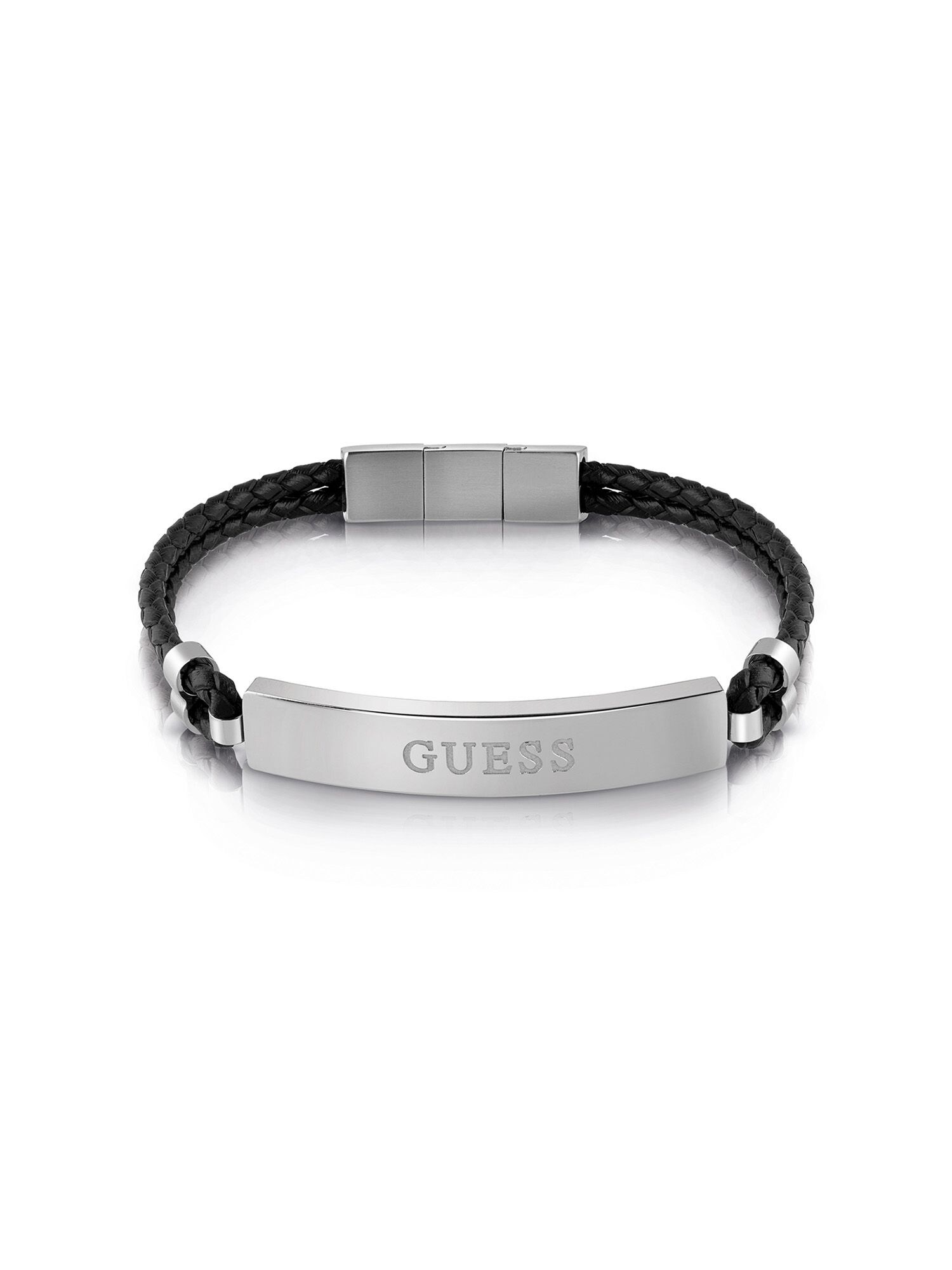 GUESS Armband ''''JUMB78014JW'''' silber / schwarz