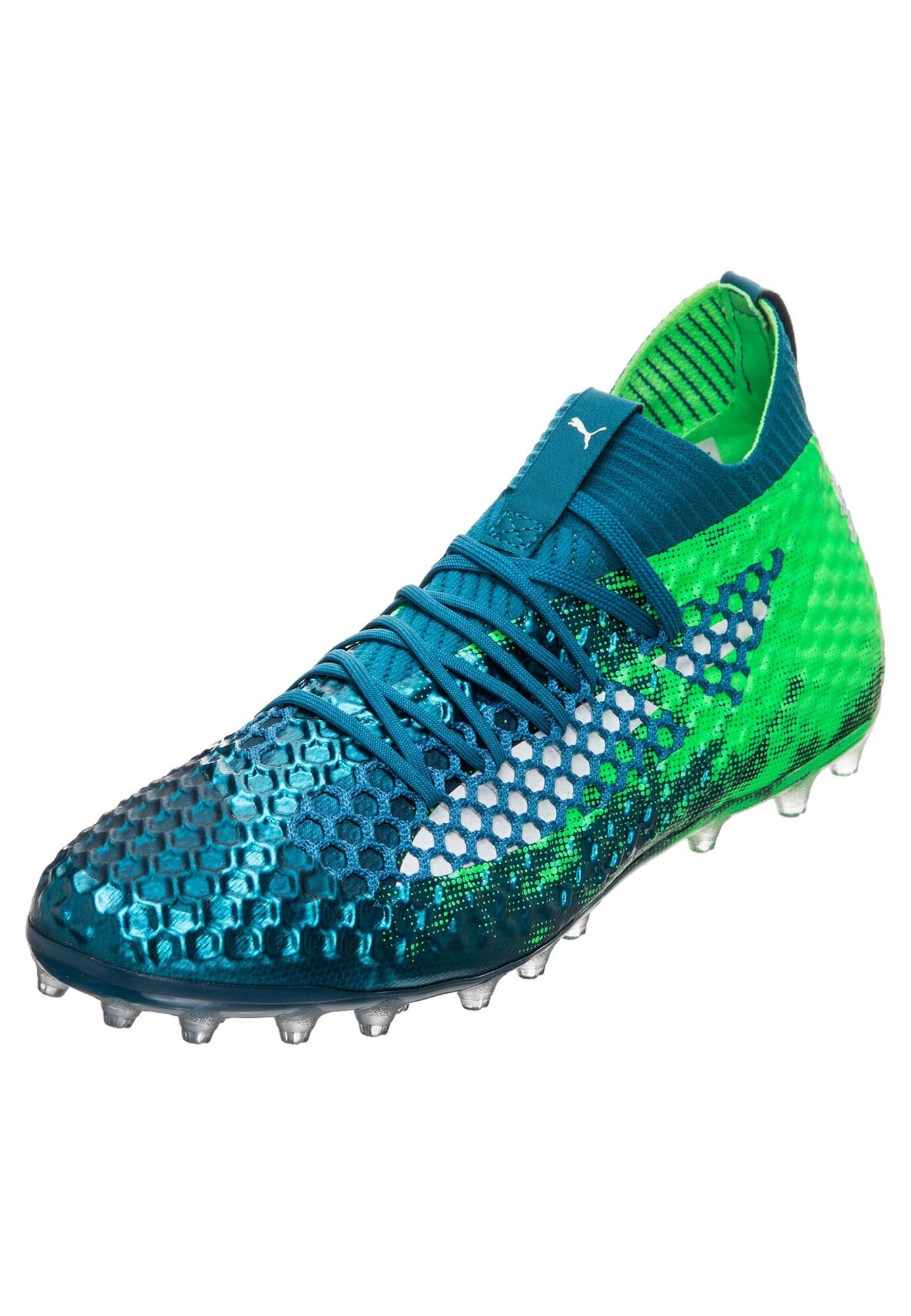 Puma Heren Voetbalschoen Future 181 Netfit Mg Groen puma kopen in de aanbieding