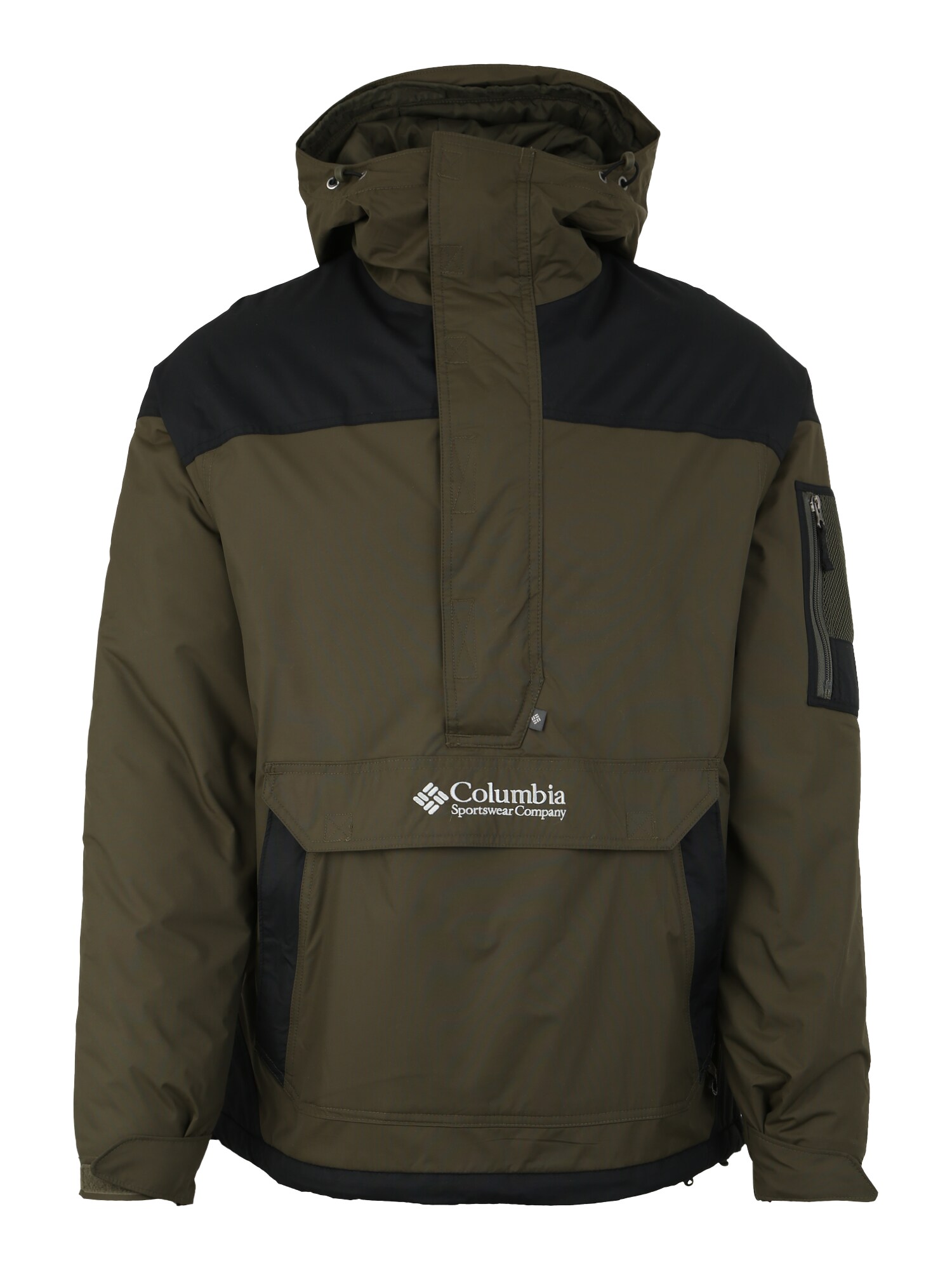 Columbia Heren Outdoorjas Challenger Kaki Zwart columbia kopen in de aanbieding