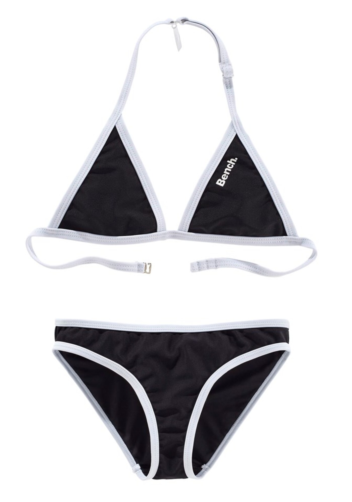 BENCH Costum de baie două piese  negru / alb murdar