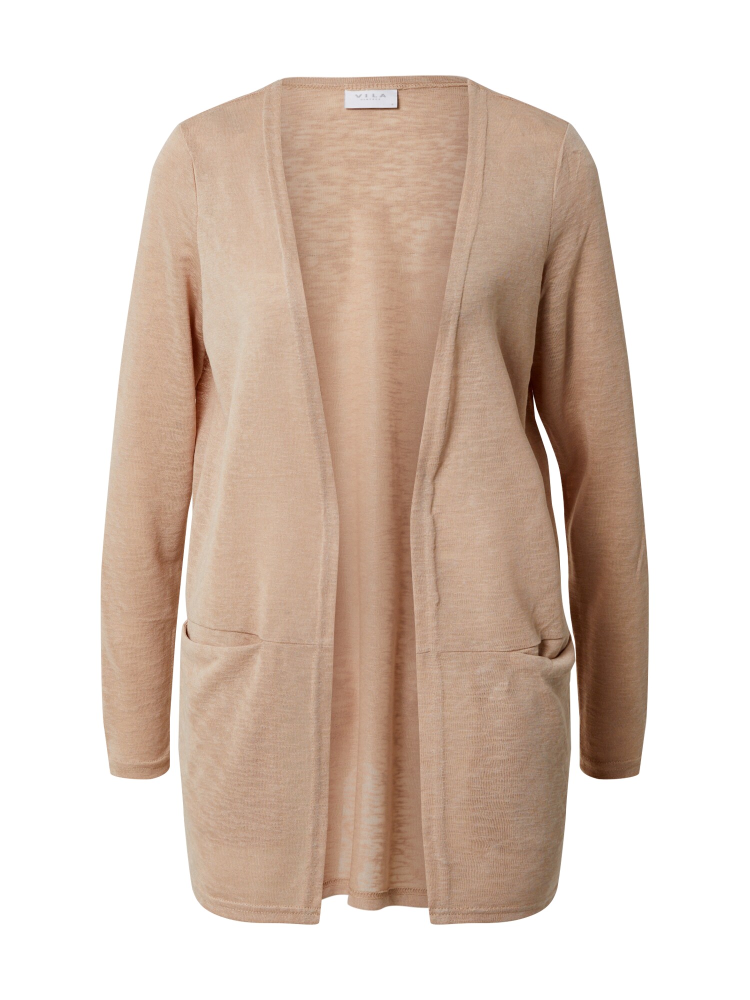 VILA Kardiganas 'VISUMI L/S OPEN CARDIGAN/1'  smėlio