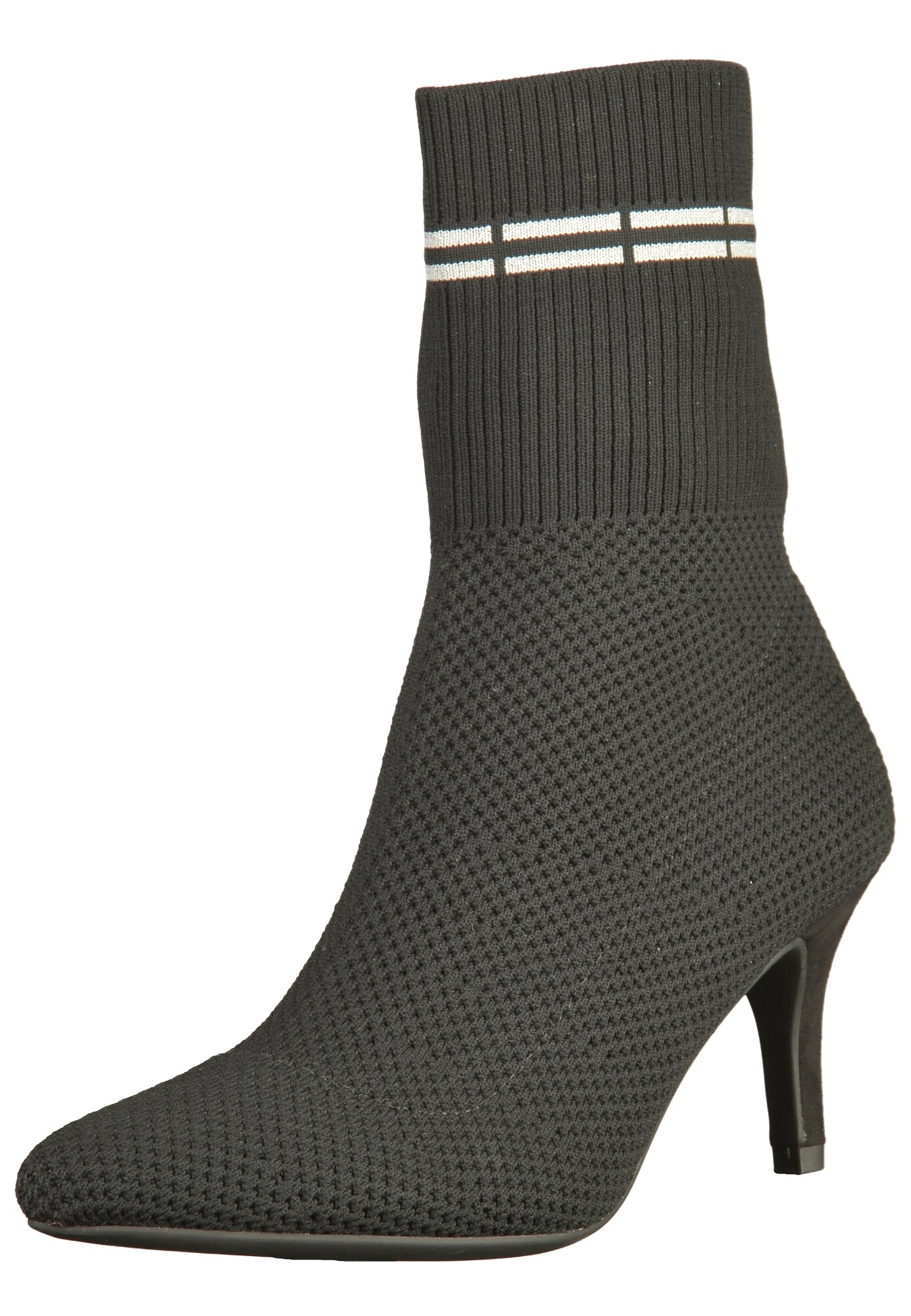 Marco Tozzi Dames Enkellaarsjes Zwart Wit marco tozzi kopen in de aanbieding