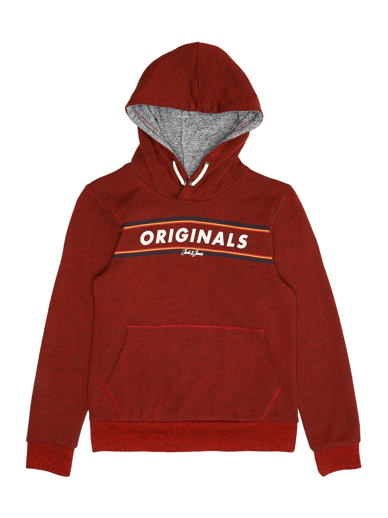 Jack Jones Junior Jongens Sweatshirt Jortuco Sweat Hood Rood jack jones junior kopen in de aanbieding