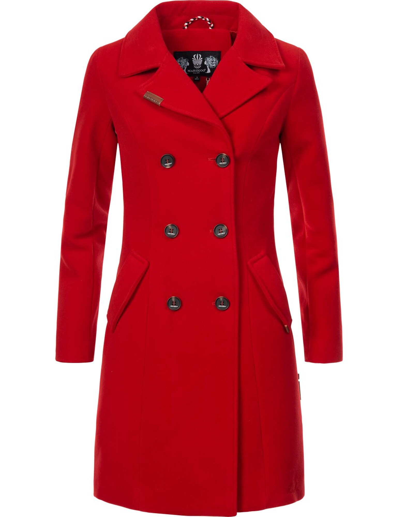 MARIKOO Palton de primăvară-toamnă Nanakoo  roșu