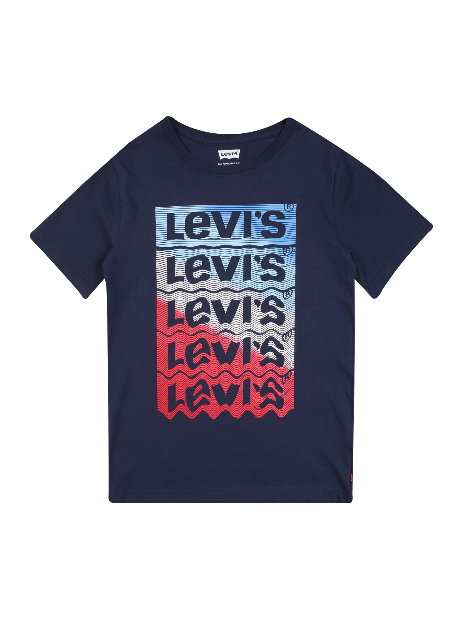 LEVI'S Marškinėliai  ugnies raudona / balta / tamsiai mėlyna