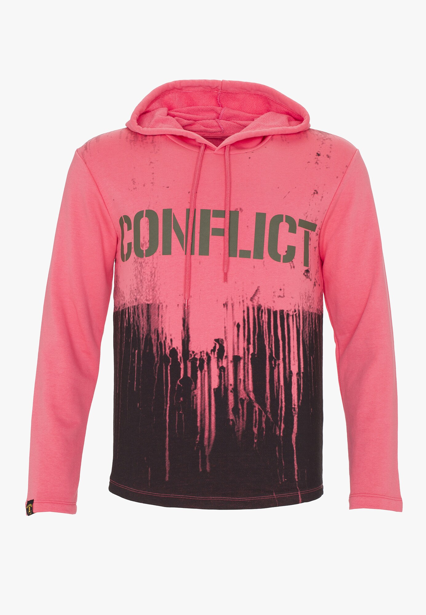 Plus Eighteen Heren Sweatshirt Zalm Roze Pink plus eighteen kopen in de aanbieding