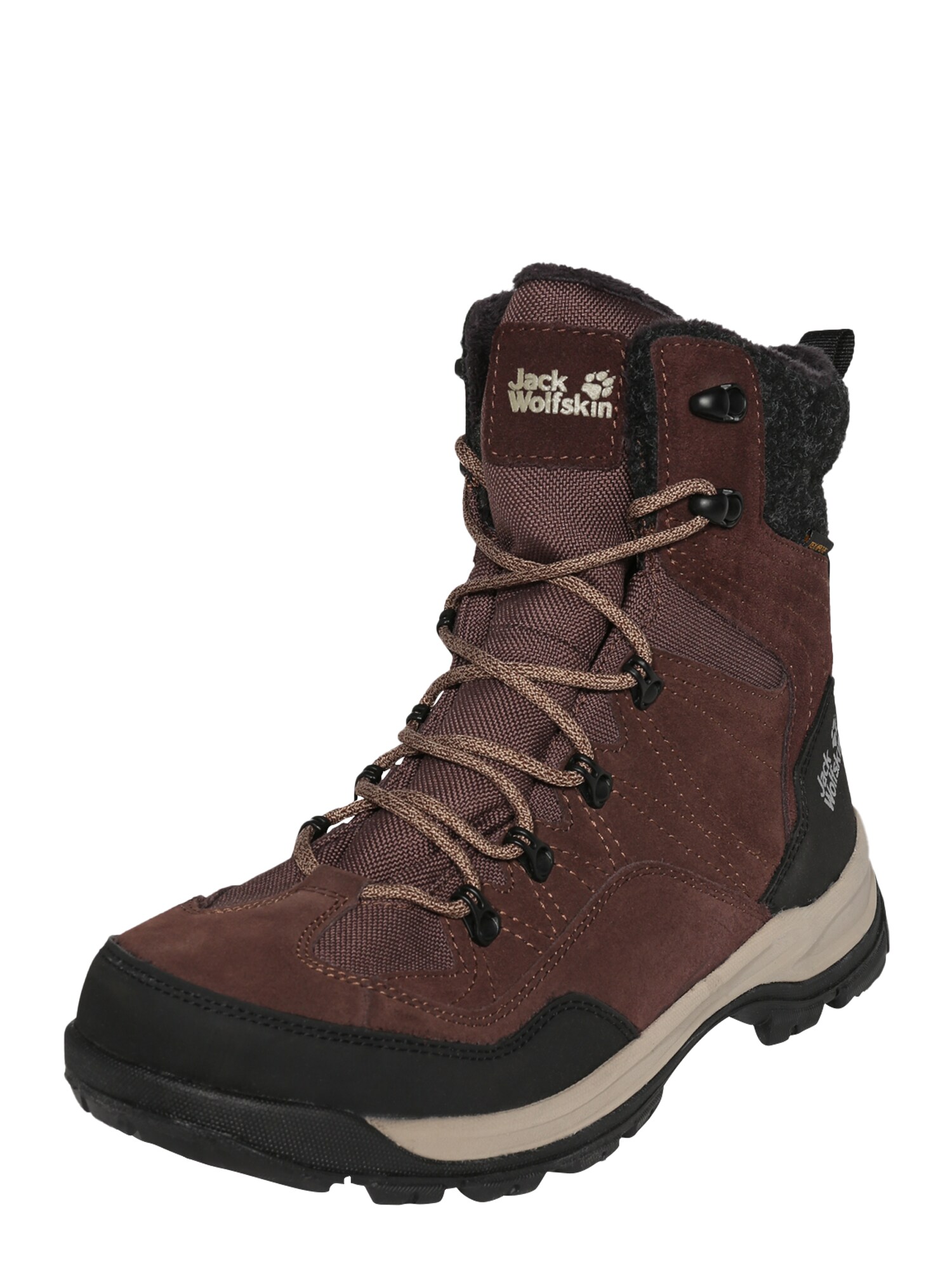 JACK WOLFSKIN Suvarstomieji batai 'Aspen'  juoda / ruda