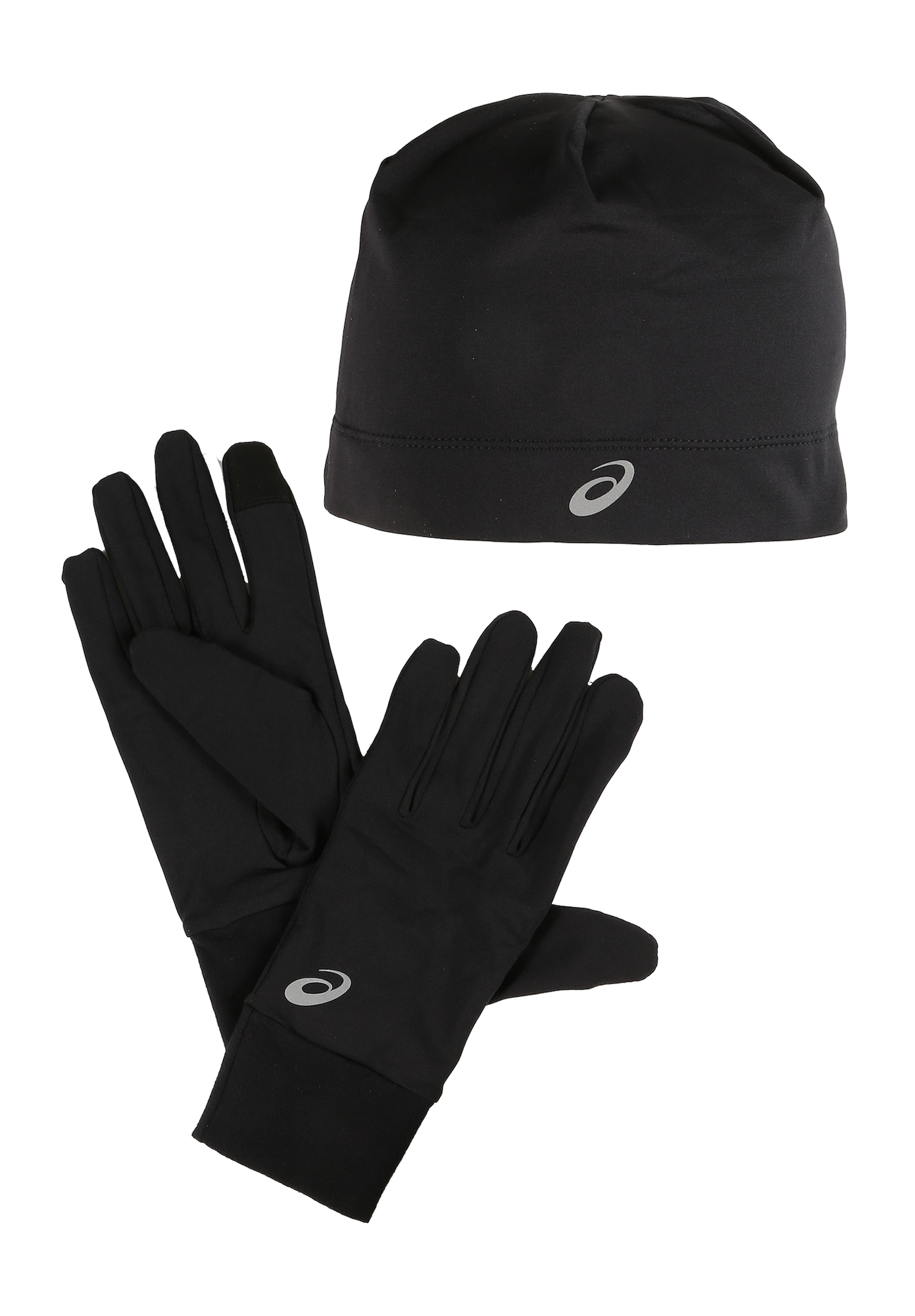 ASICS Sportinė kepurė šviesiai pilka / juoda