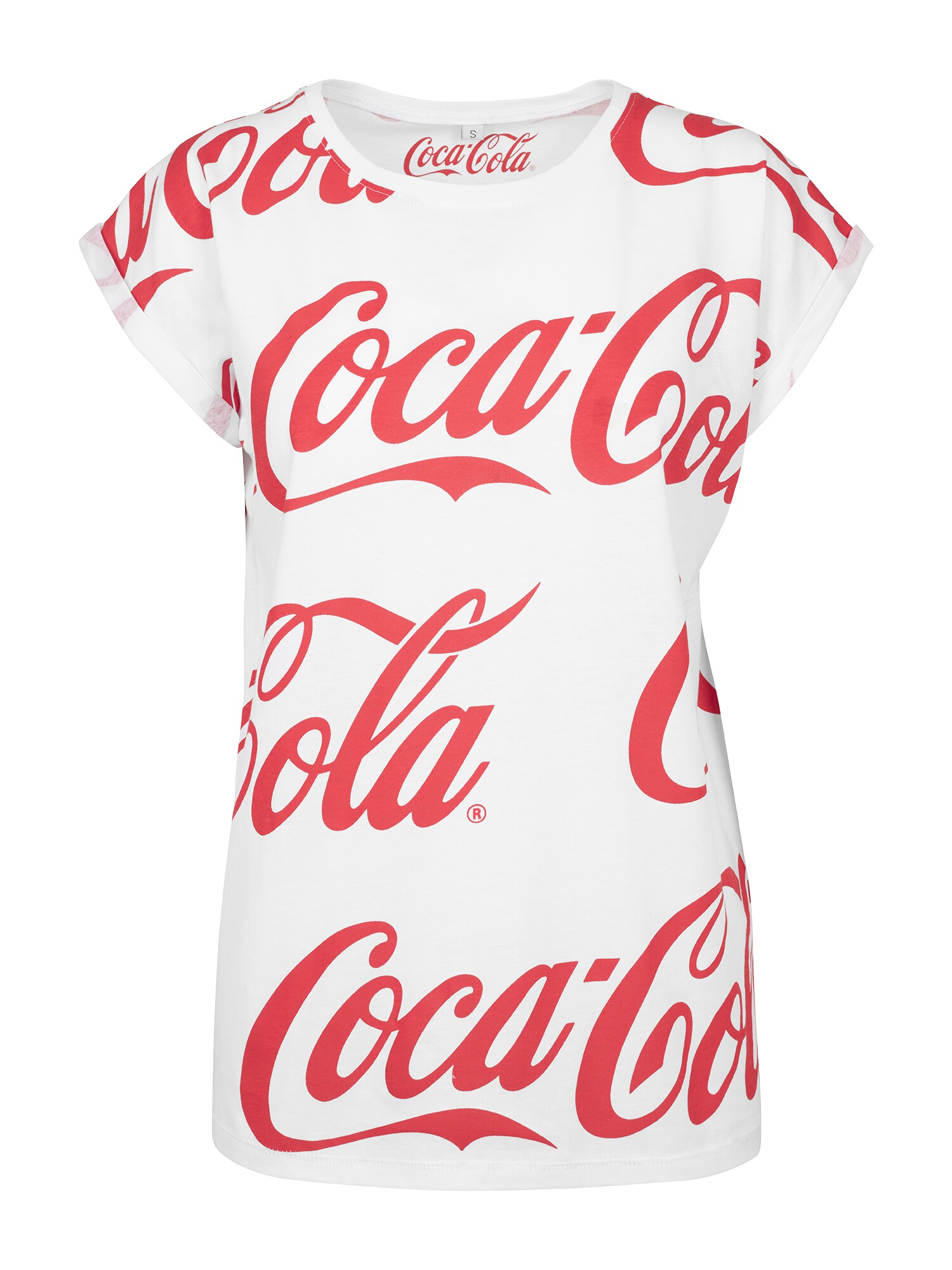 Merchcode Tričko 'Coca Cola'  červená / biela