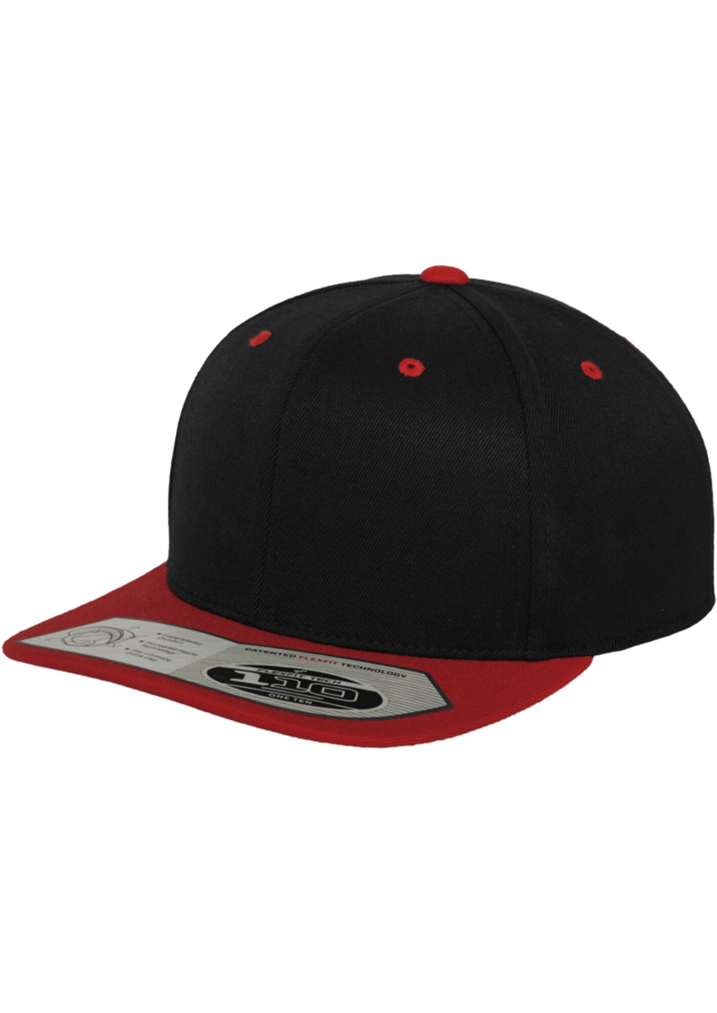 Flexfit Čiapka '110 Fitted' ohnivo červená / čierna
