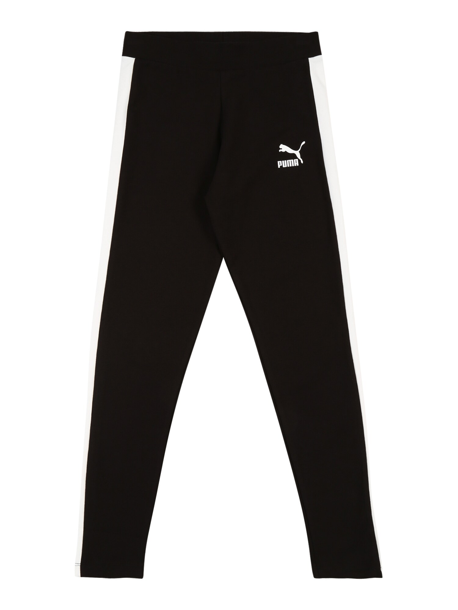 PUMA Sportinės kelnės 'Classics T7'  juoda / balta