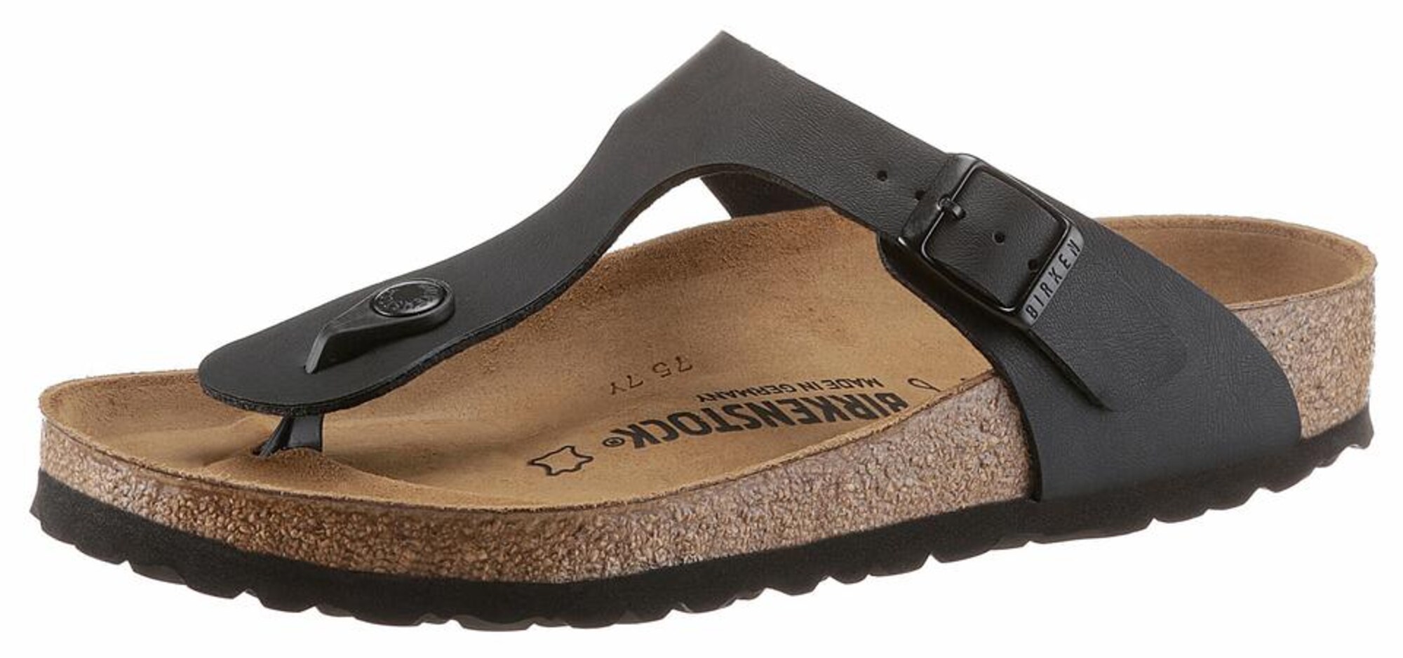 BIRKENSTOCK Šlepetės per pirštą 'Gizeh'  juoda