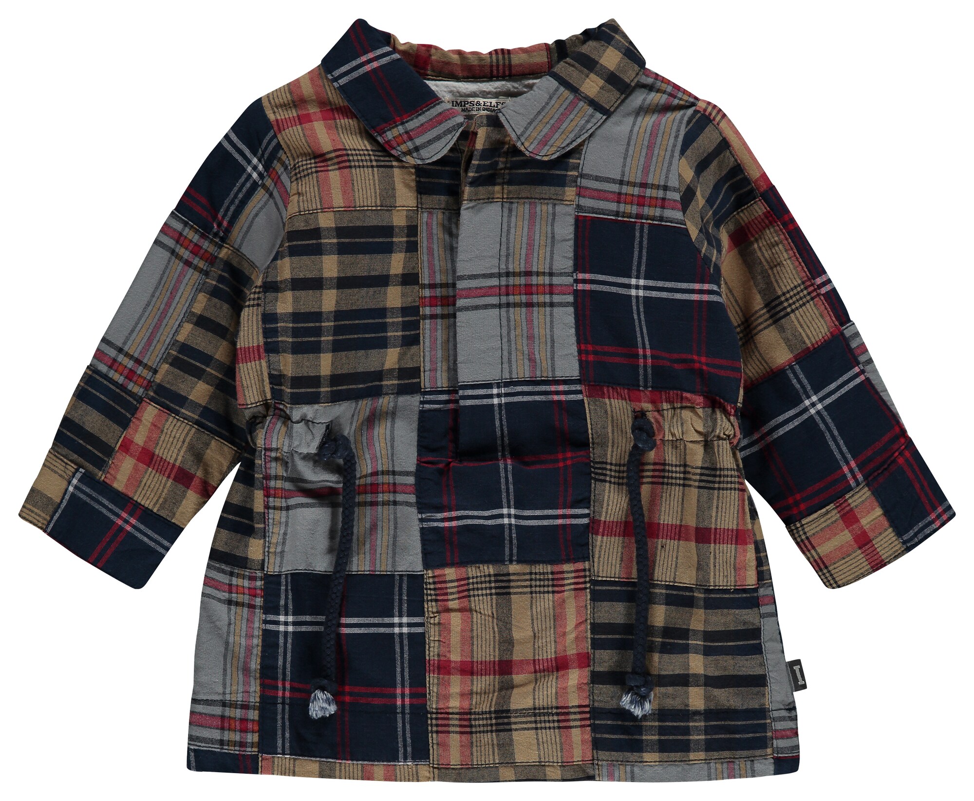 Impselfs Meisjes Jurk Donkergeel Grijs Rood Zwart impselfs kopen in de aanbieding