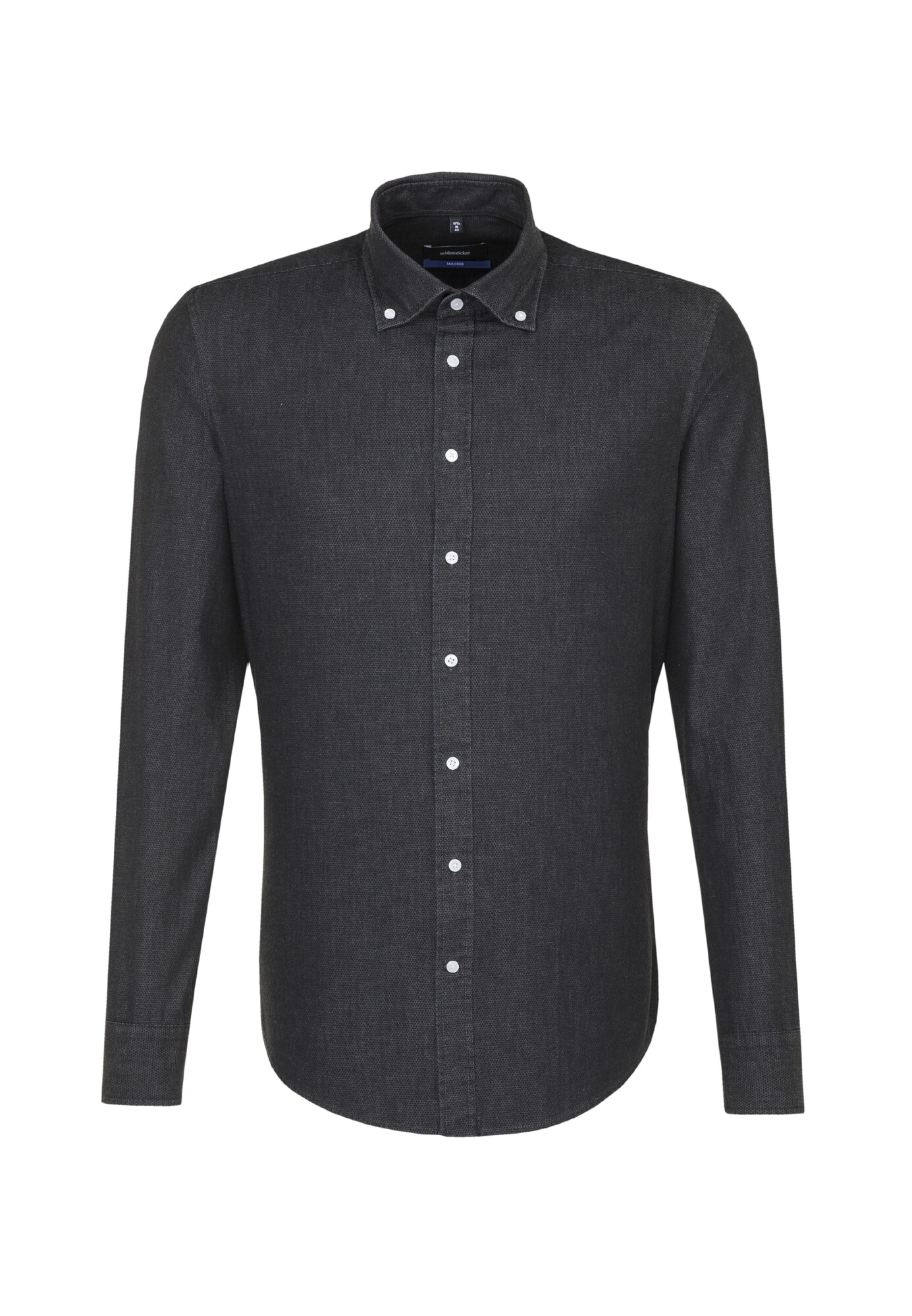 Seidensticker Heren Overhemd Zwart Wit seidensticker kopen in de aanbieding