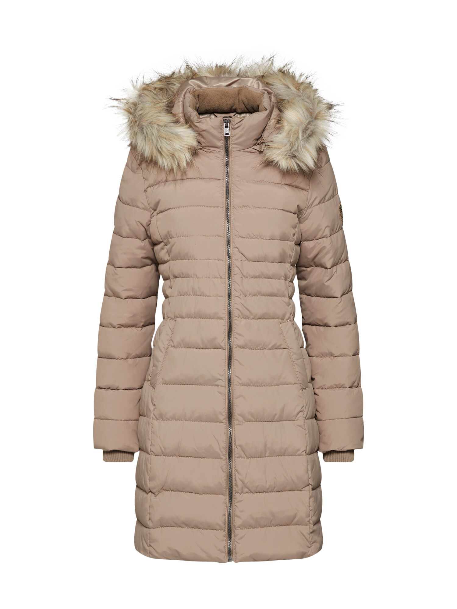 Funky Buddha Dames Wintermantel Coat Beige funky buddha kopen in de aanbieding