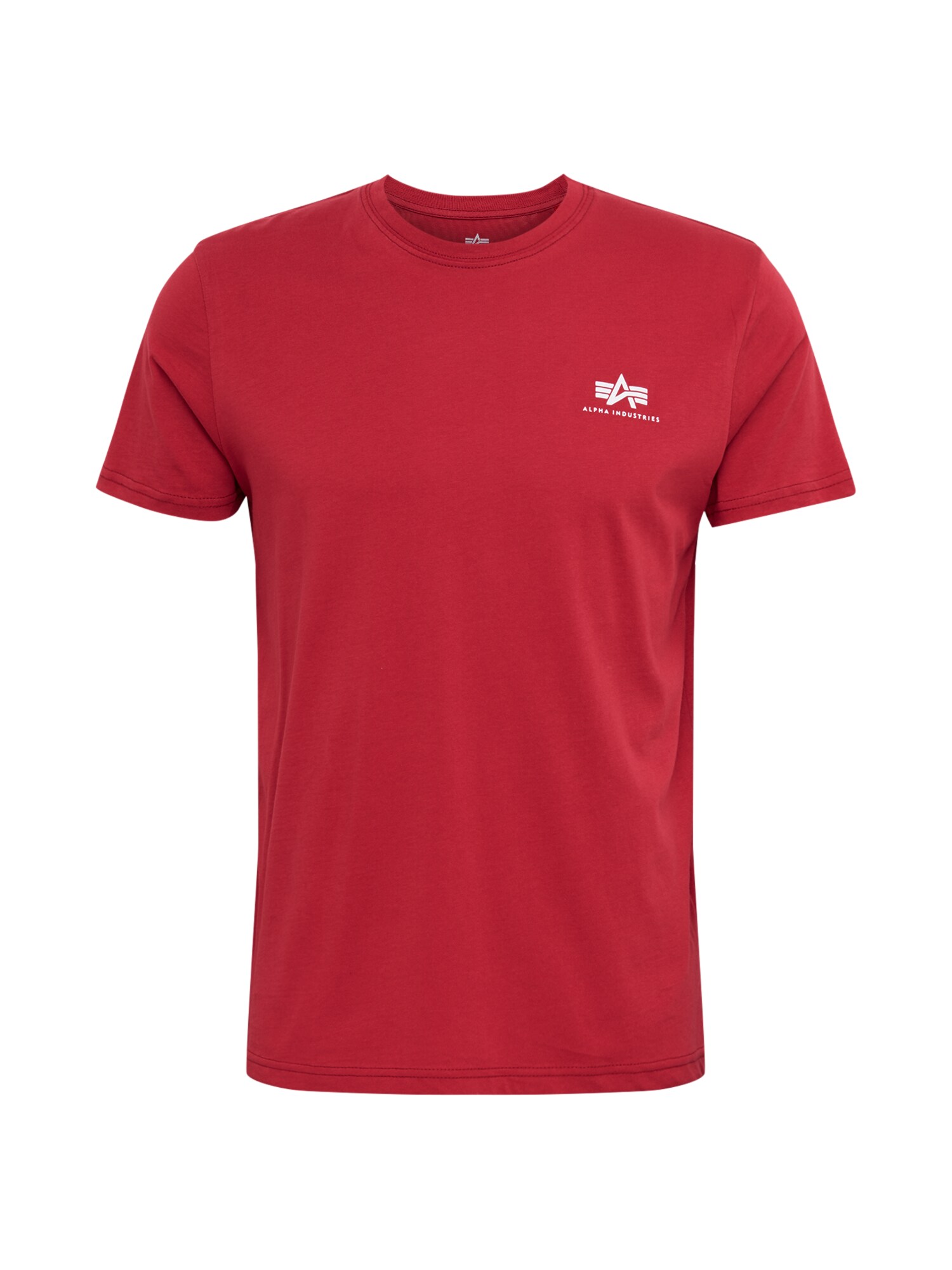 ALPHA INDUSTRIES Marškinėliai 'Small Logo'  raudona