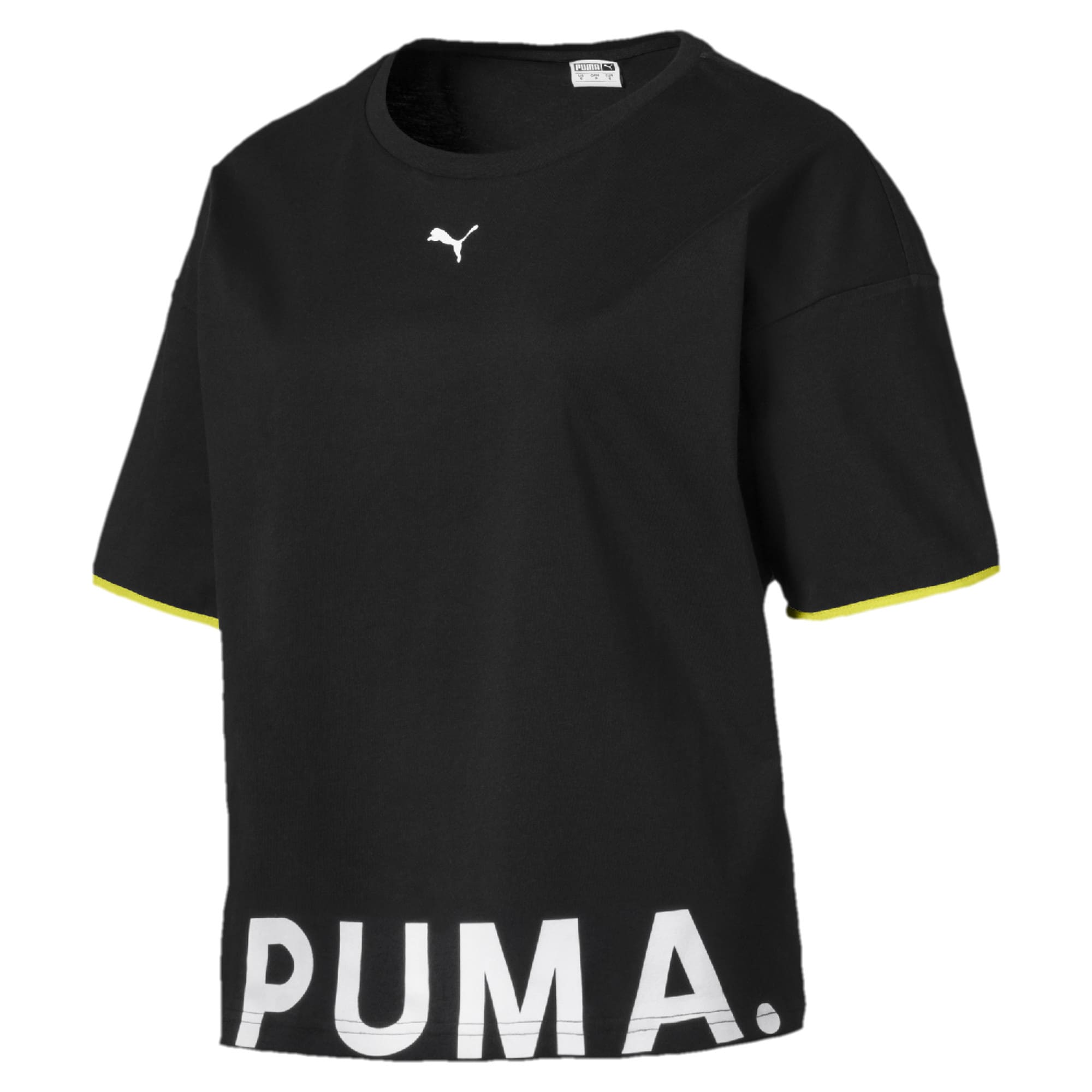Puma Dames Shirt Geel Zwart Wit puma kopen in de aanbieding