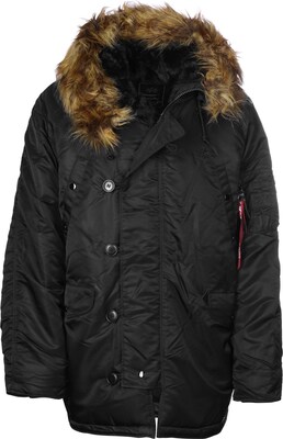 ALPHA INDUSTRIES Parca de invierno 'N3B'  negro