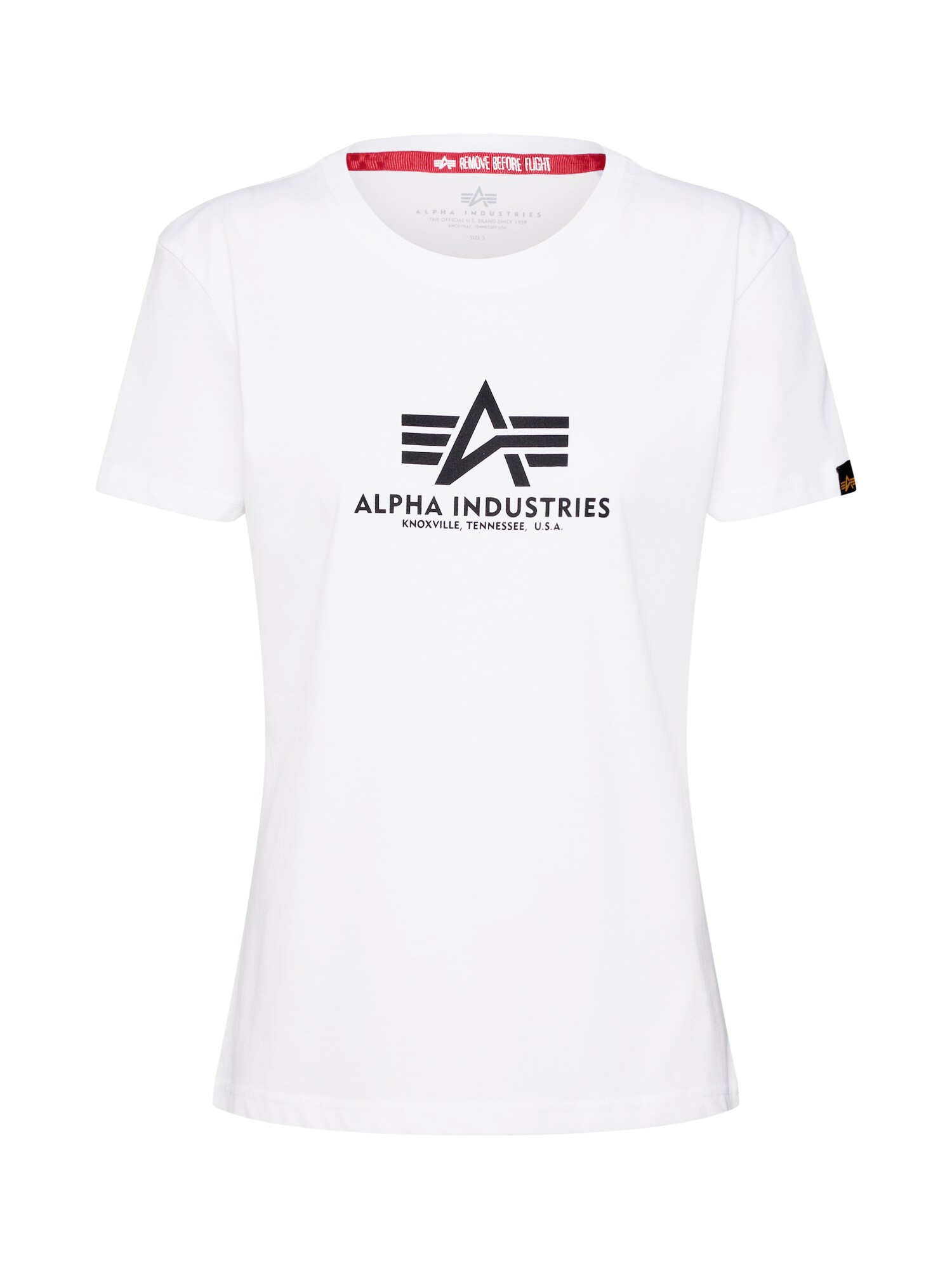 ALPHA INDUSTRIES Tricou  negru / alb