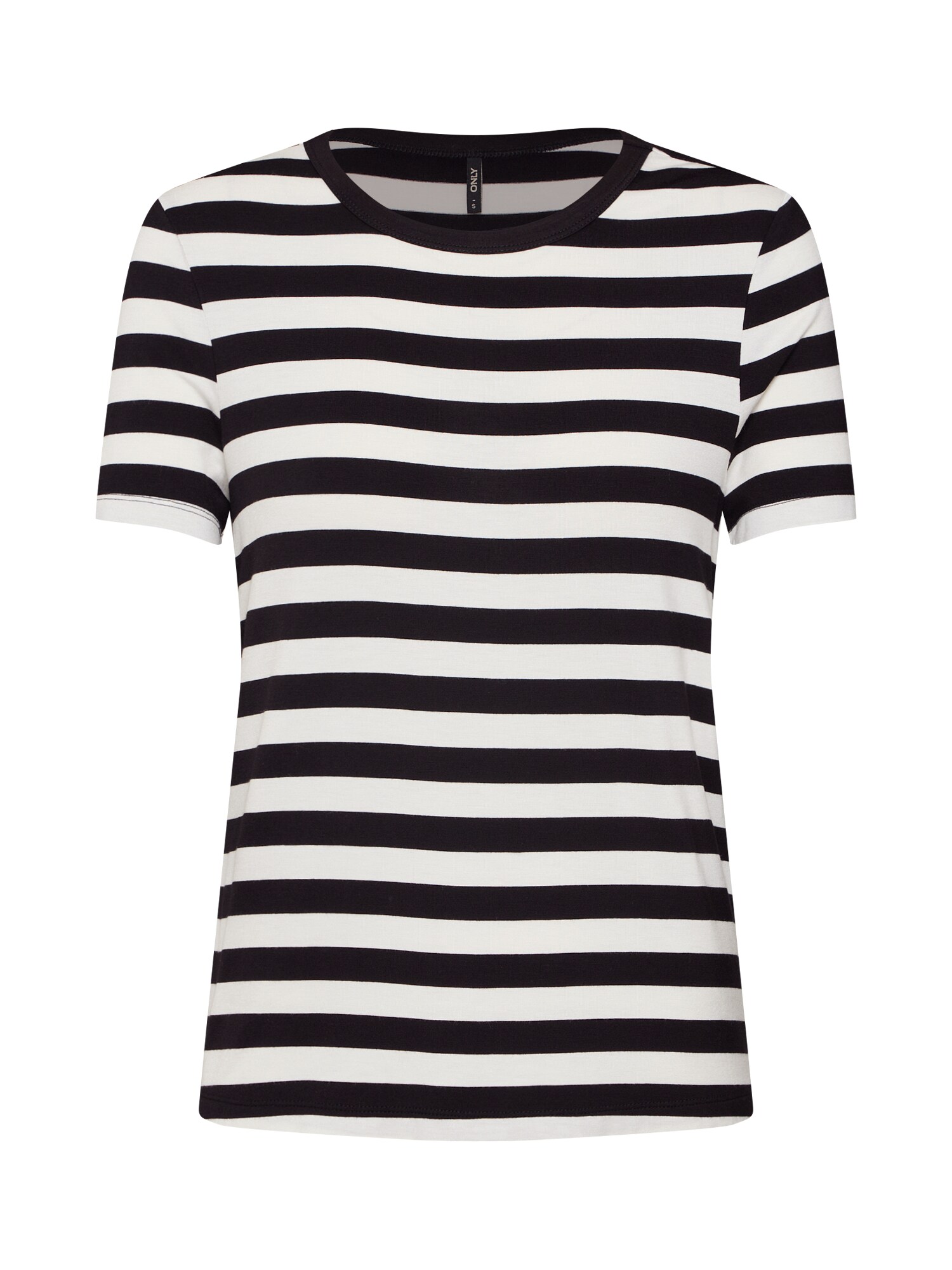 Only Dames Shirt Onlbali Ss O Neck Top Jrs Zwart Wit only kopen in de aanbieding