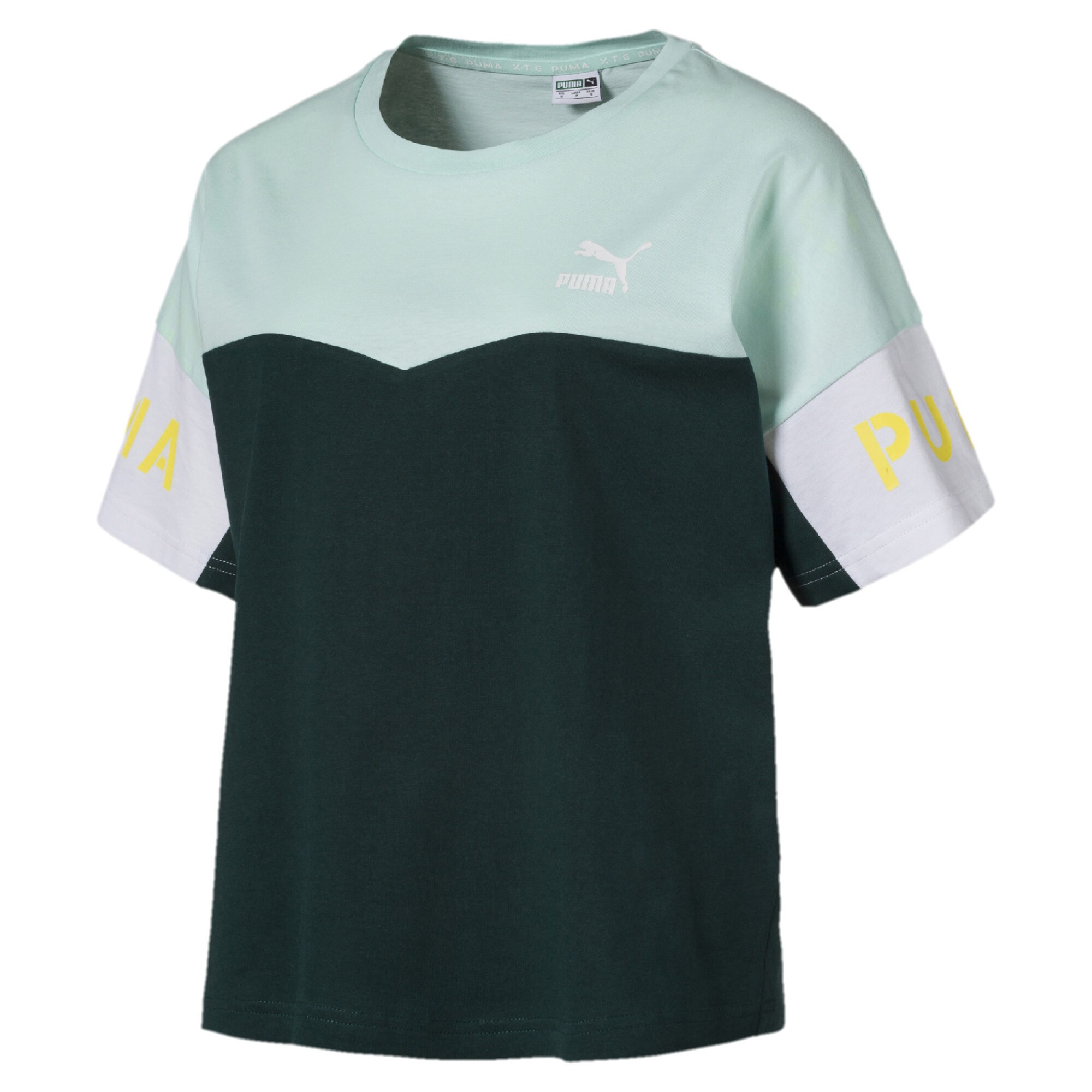 Puma Dames Functioneel Shirt Geel Spar Pastelgroen puma kopen in de aanbieding