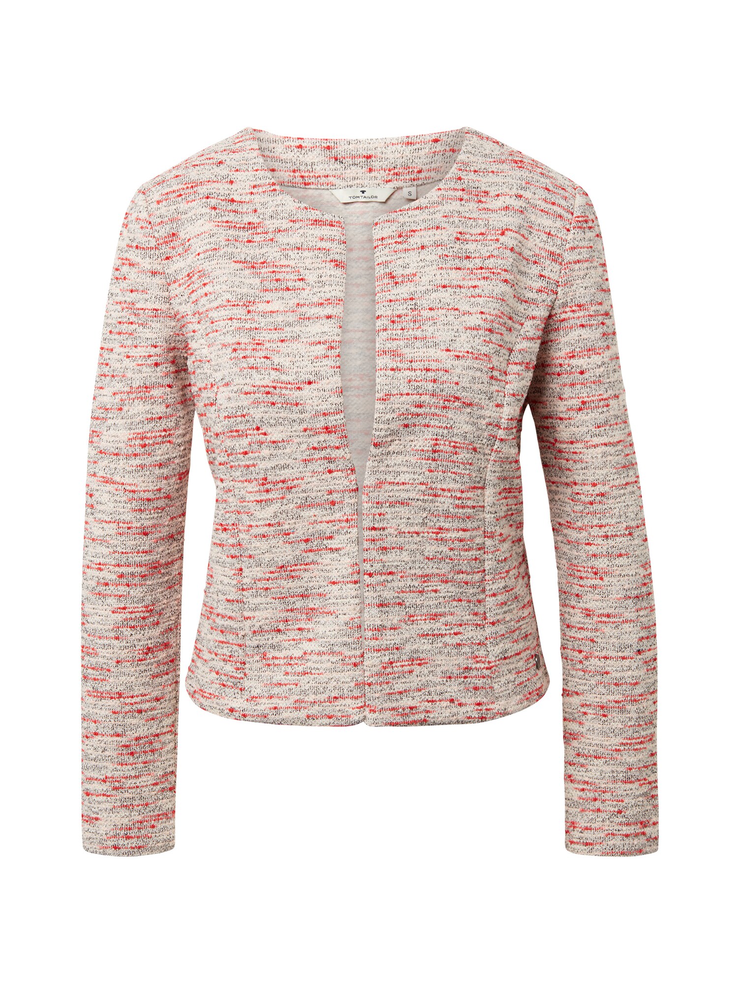 Tom Tailor Dames Blazers Boucle Rosa Rood Wit tom tailor kopen in de aanbieding