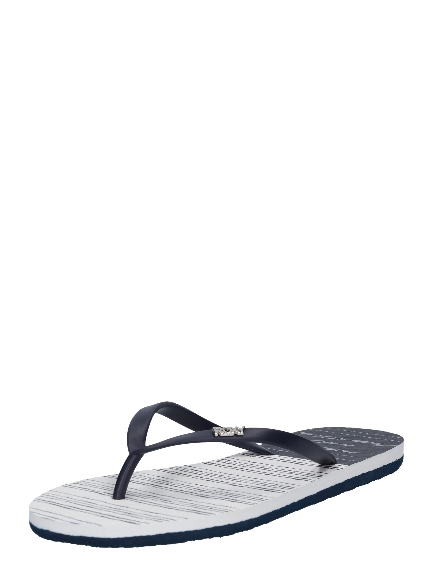 Roxy Dames Teenslipper Viva Stamp Zwart Wit roxy kopen in de aanbieding