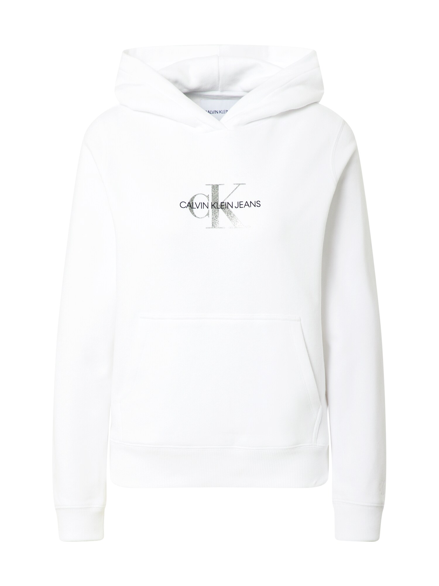 Calvin Klein Jeans Megztinis be užsegimo  balta / juoda / sidabrinė