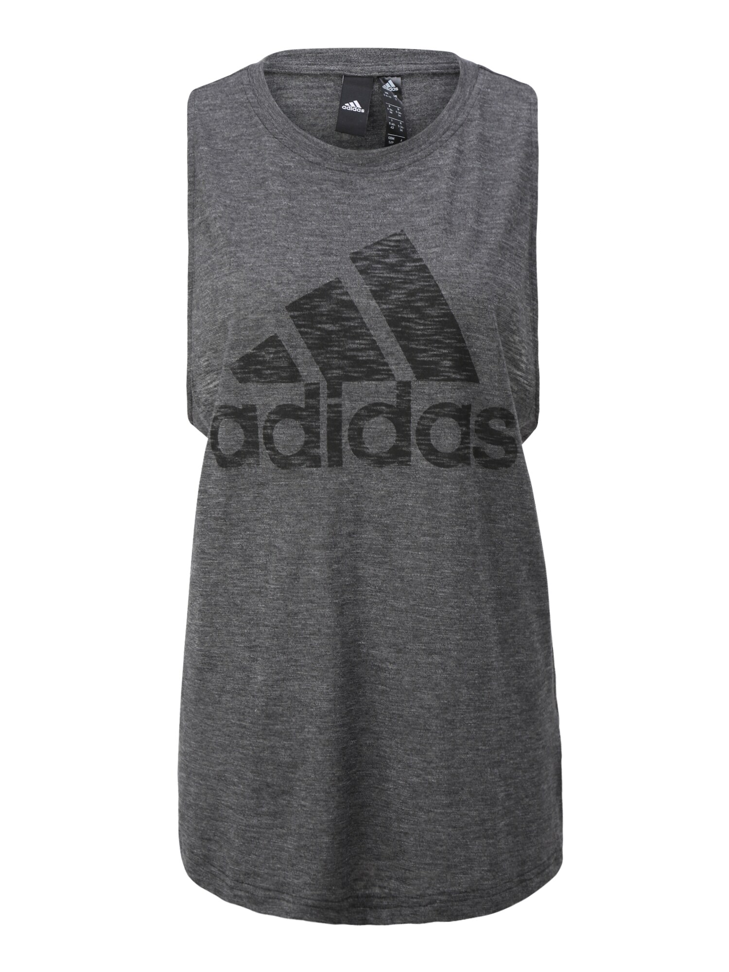 ADIDAS PERFORMANCE Sportiniai marškinėliai be rankovių  juoda / margai pilka