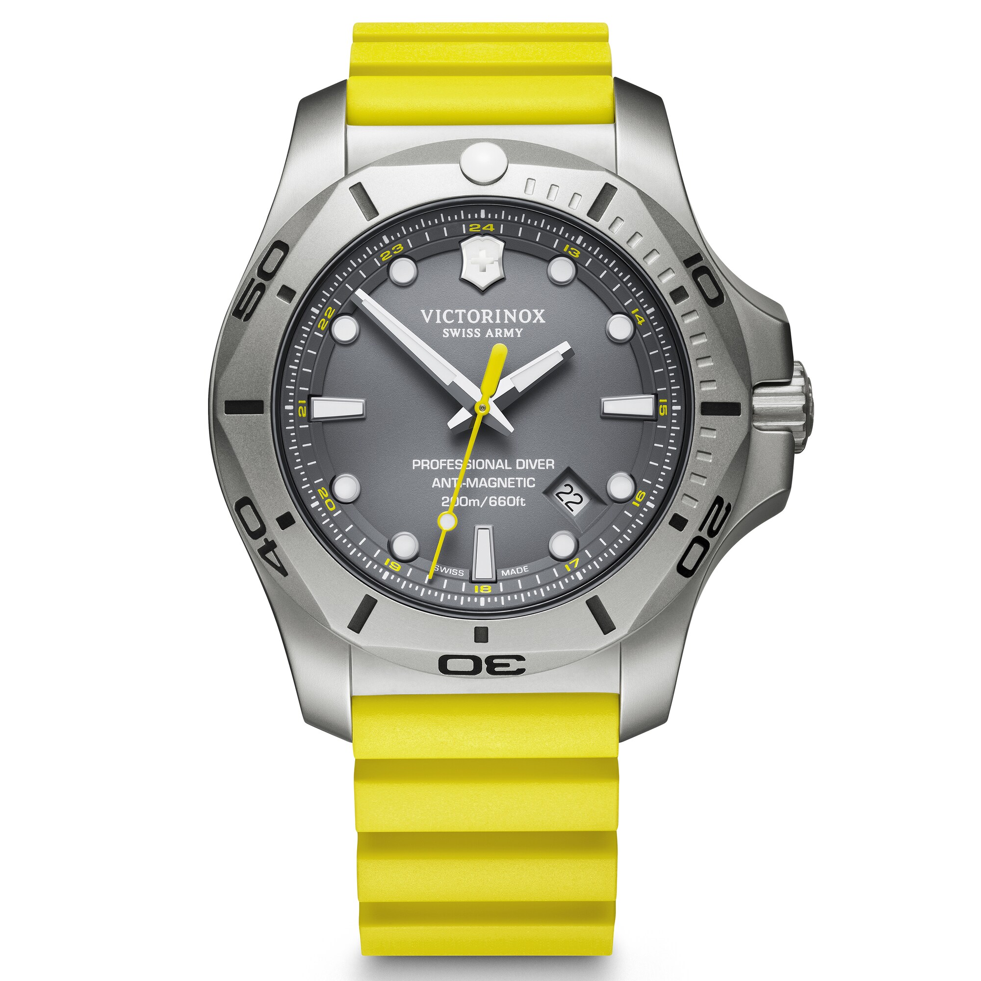 VICTORINOX Taucheruhr gelb / silber