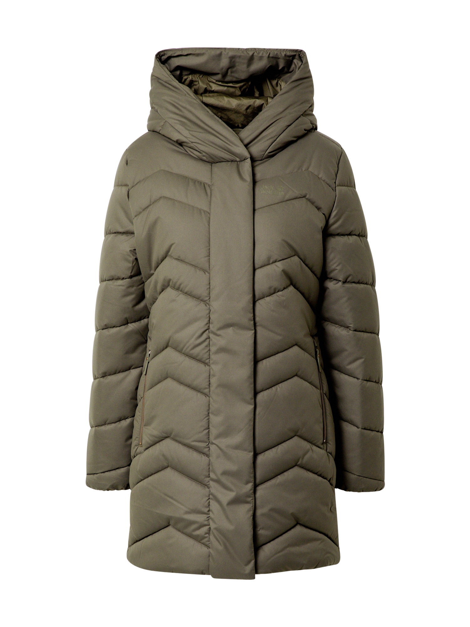 JACK WOLFSKIN Laisvalaikio paltas 'Kyoto'  rusvai pilka