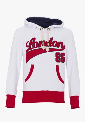 PLUS EIGHTEEN Sweatshirt Rood / Wit