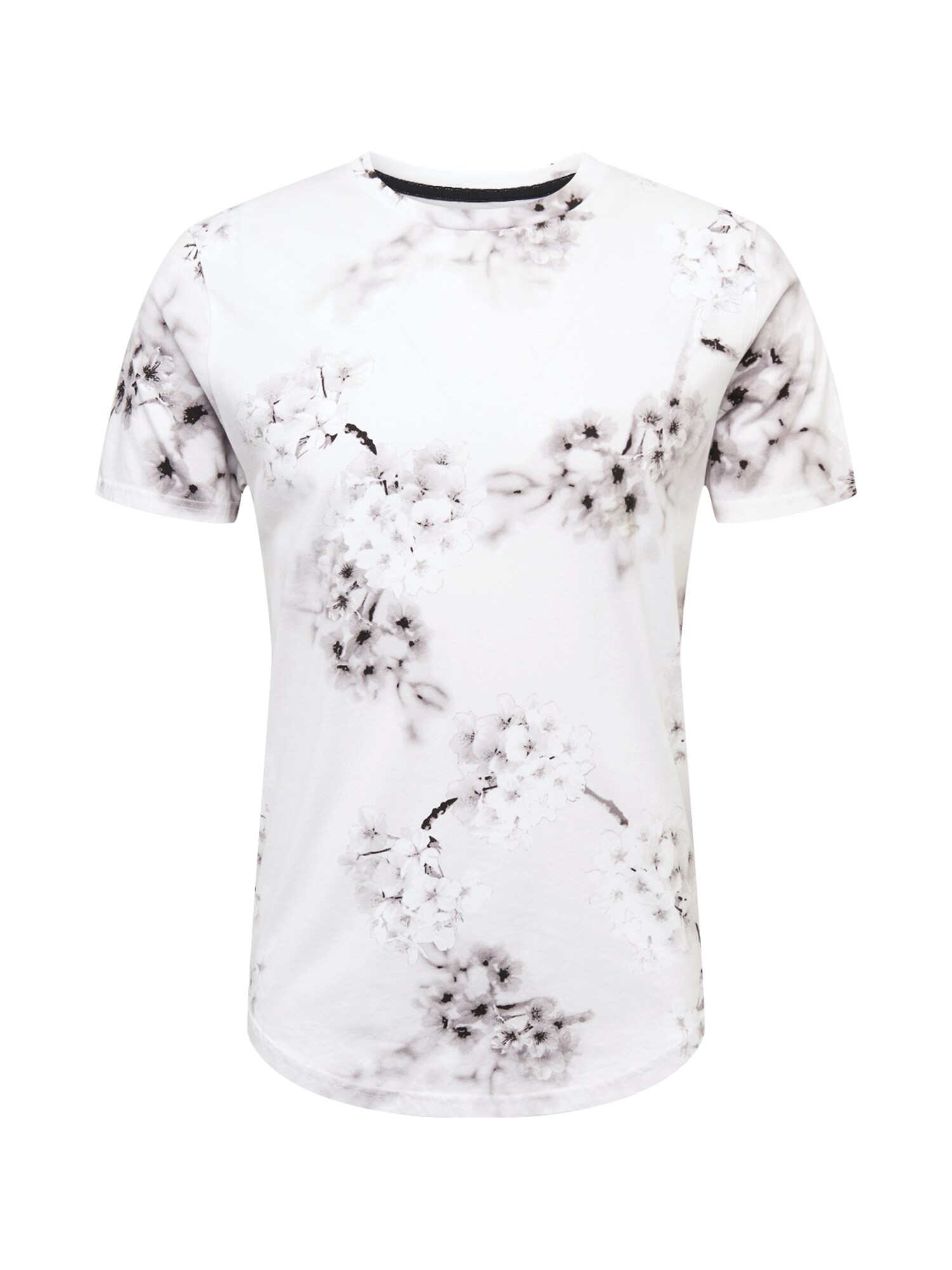 HOLLISTER Marškinėliai 'CURVED'  balta / juoda / pastelinė violetinė