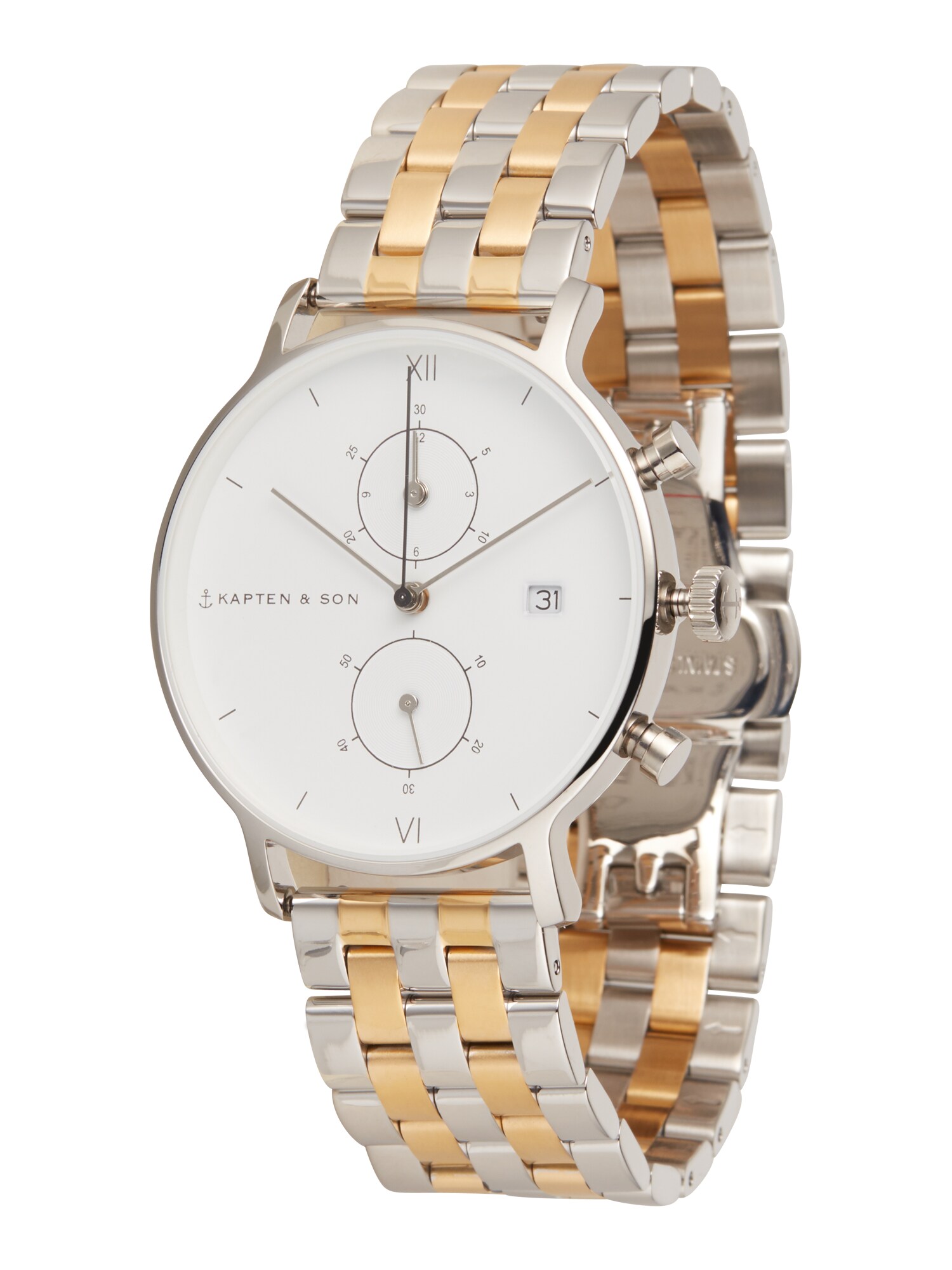 Kapten & Son Analoginis (įprastinio dizaino) laikrodis 'Chrono Bicolor Steel'  auksas / sidabrinė