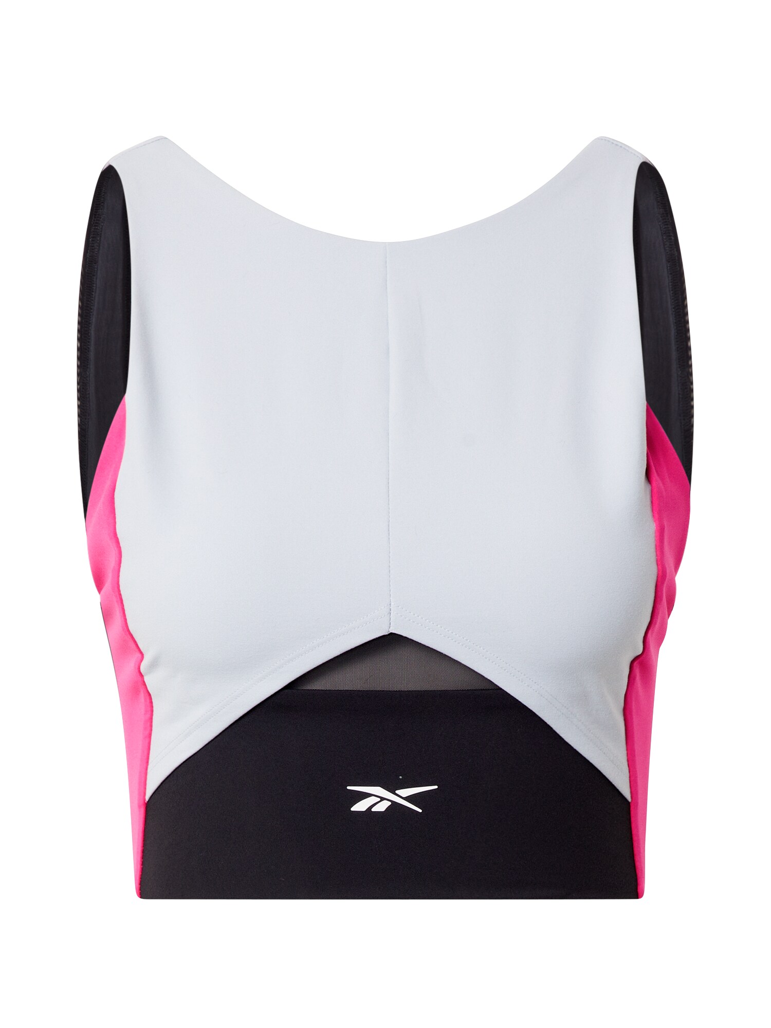 REEBOK Sportiniai marškinėliai be rankovių  šviesiai pilka / rožinė / juoda