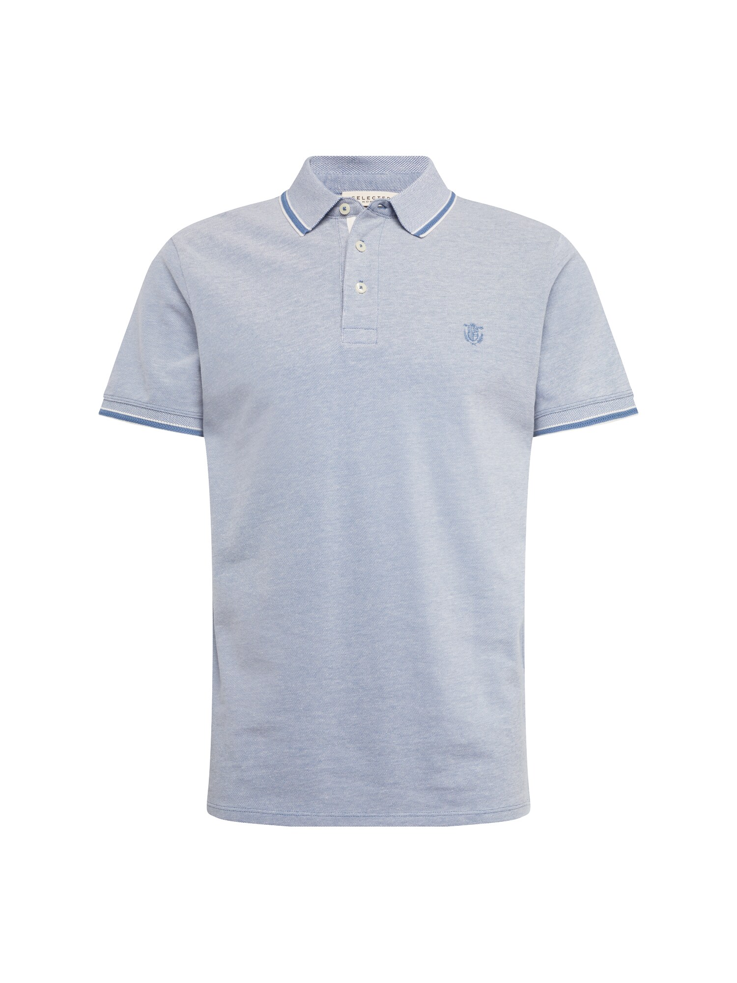 Selected Homme Heren Shirt Twist Ss Polo W Noos Lichtblauw selected homme kopen in de aanbieding