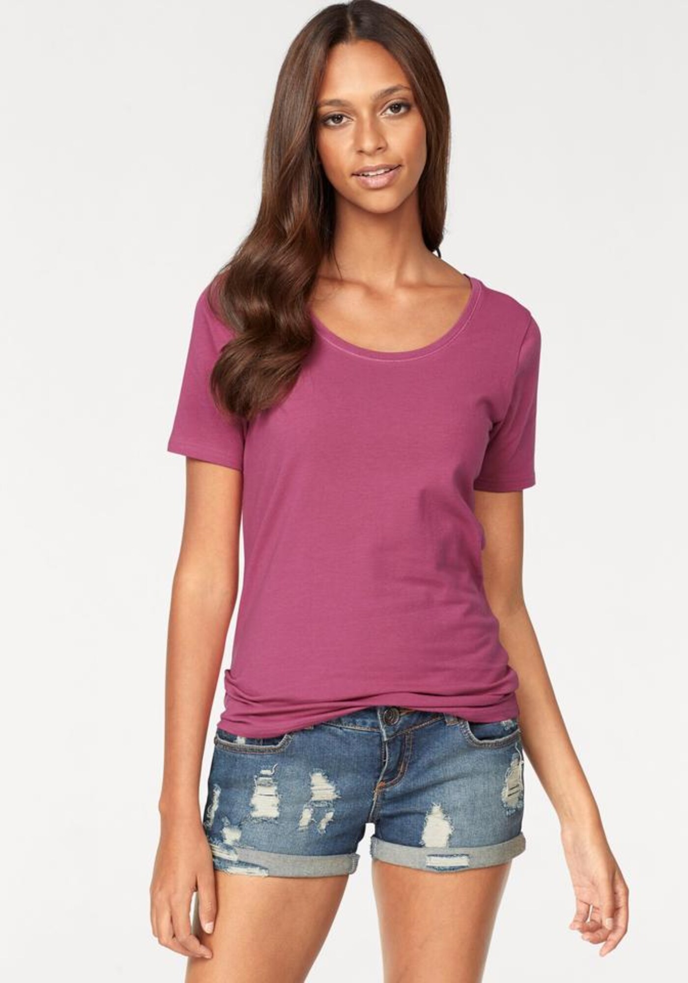 Thumbnail - VIVANCE T-Shirts (2 Stück) aus Baumwoll-Stretch