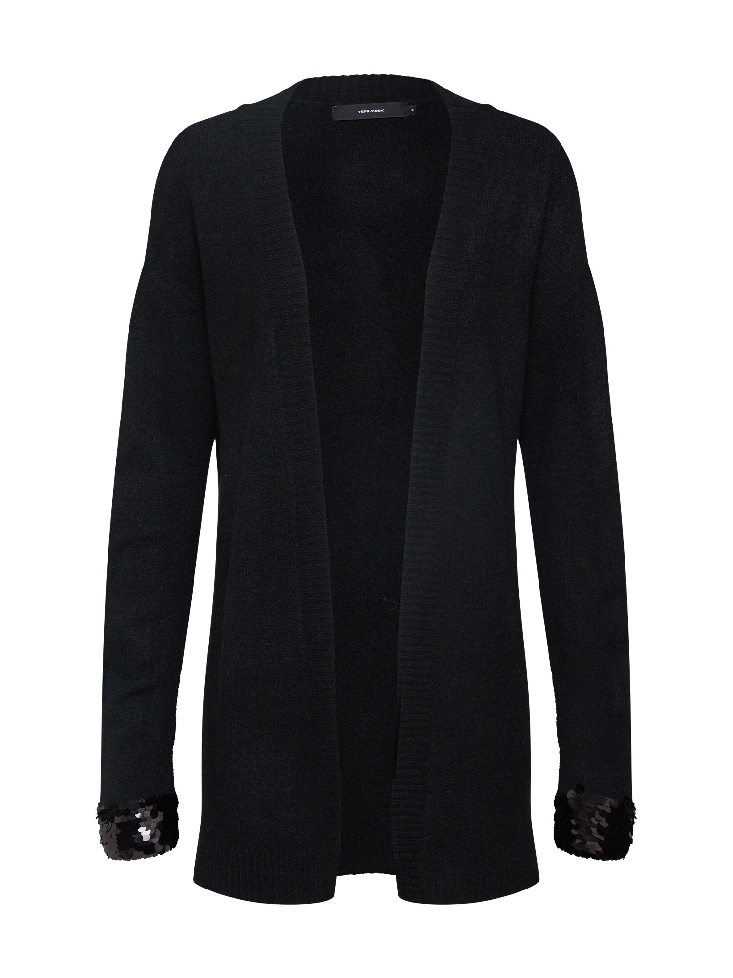 Vero Moda Dames Gebreid Vest Vmalaia Ls Open Cardigan Zwart vero moda kopen in de aanbieding