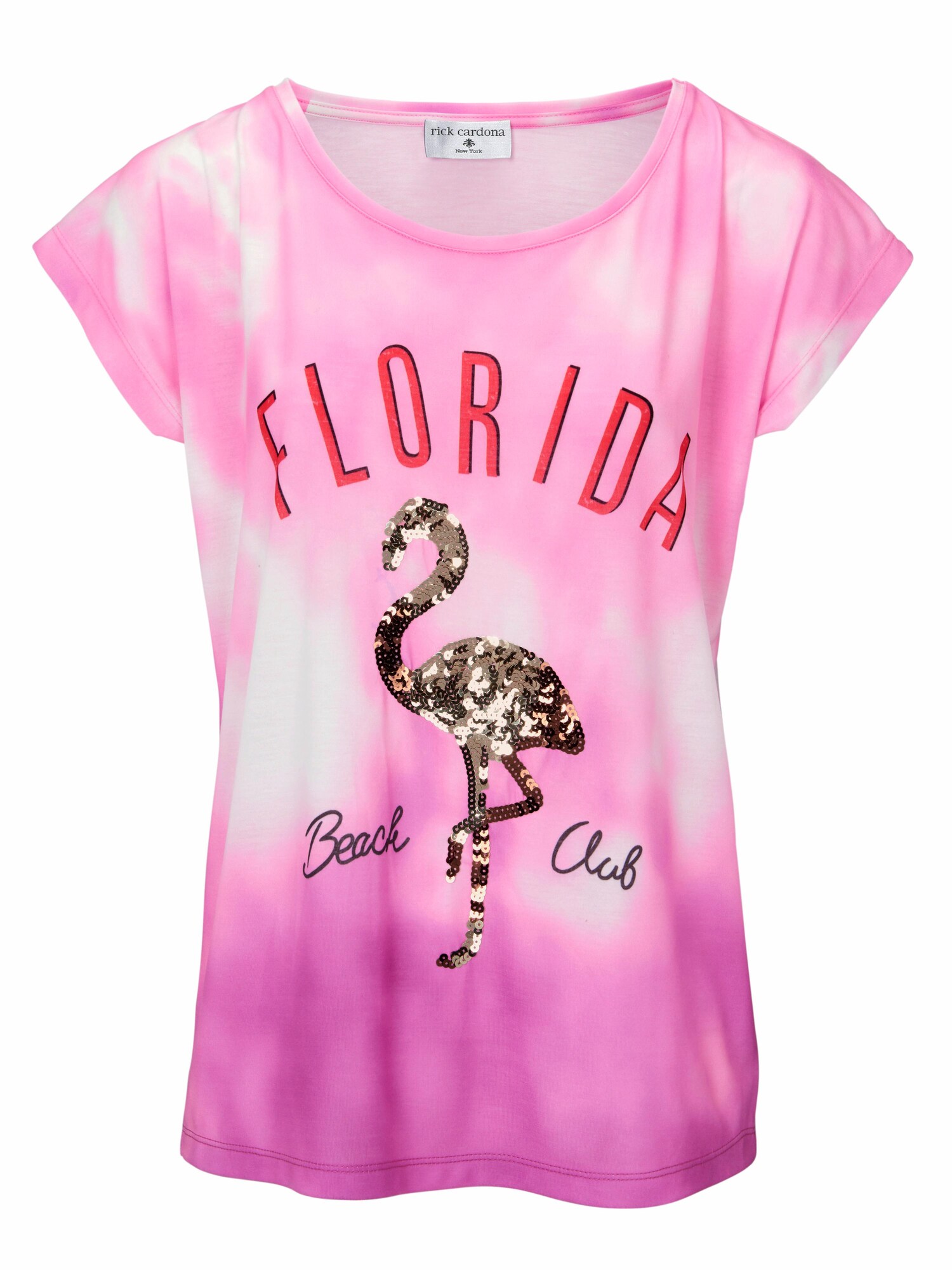 Heine RICK CARDONA by Heine Druckshirt Mit Pailletten pink