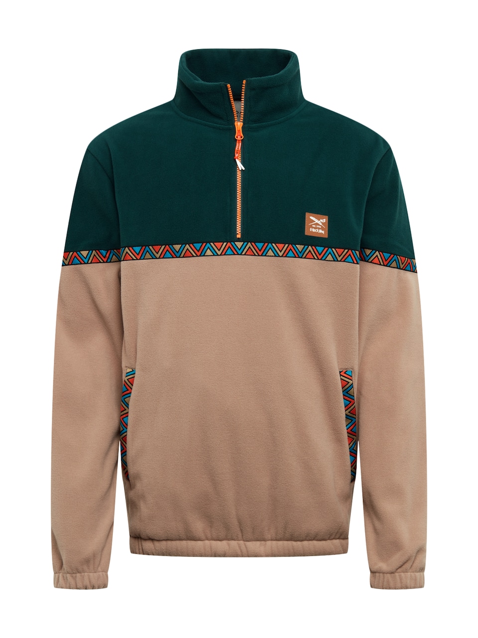 Tröja 'Monte Noe' beige / blå / grön
