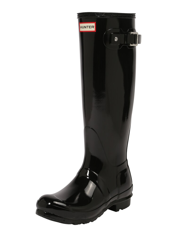 HUNTER Gummistiefel Damen Größe 39 rot / schwarz / weiß Winterschuhe