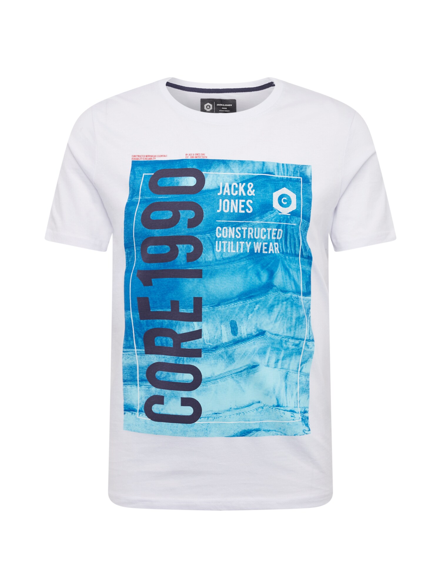 Jack And Jones Heren Shirt Jordan Blauw Wit jack and jones kopen in de aanbieding